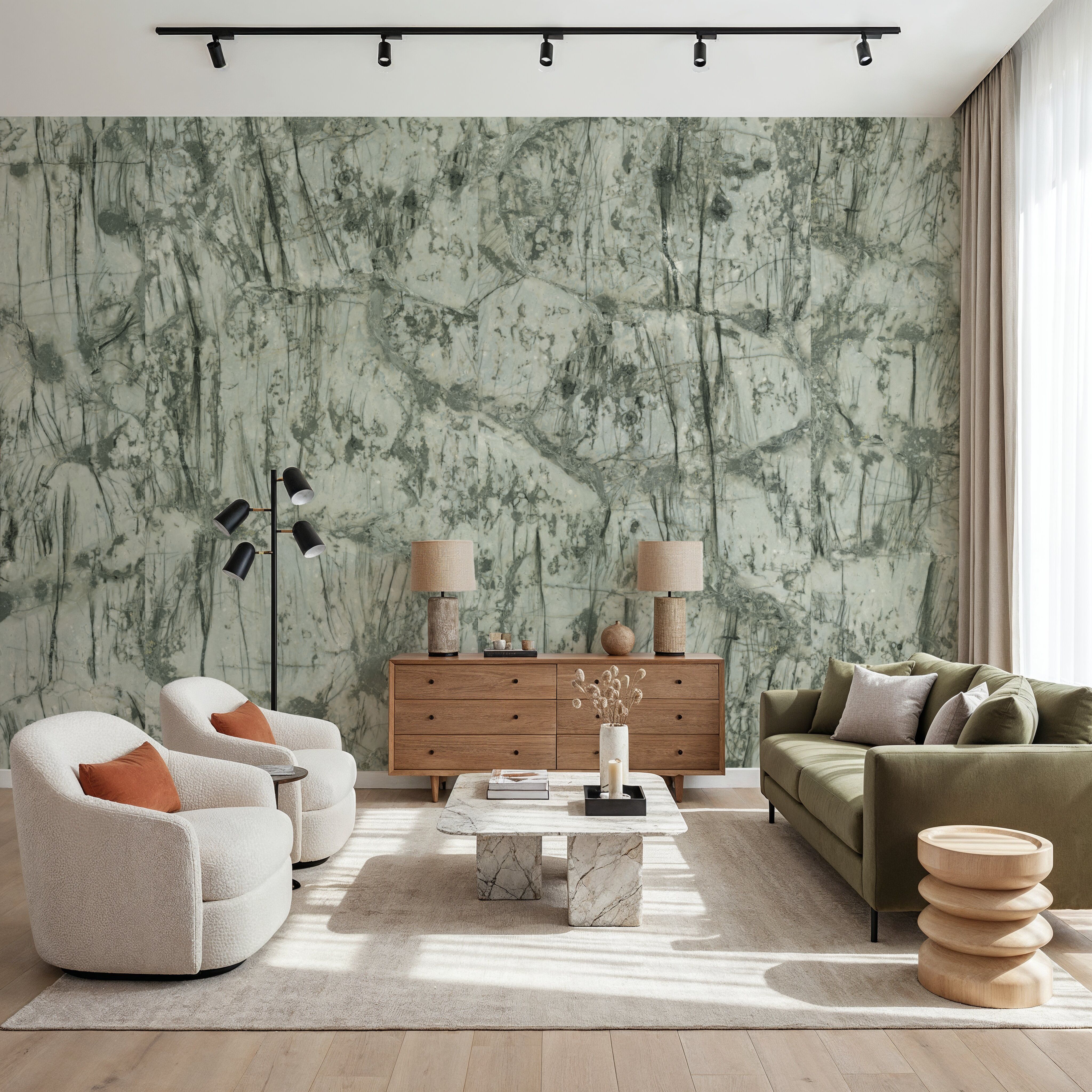 Green Strokes Marble