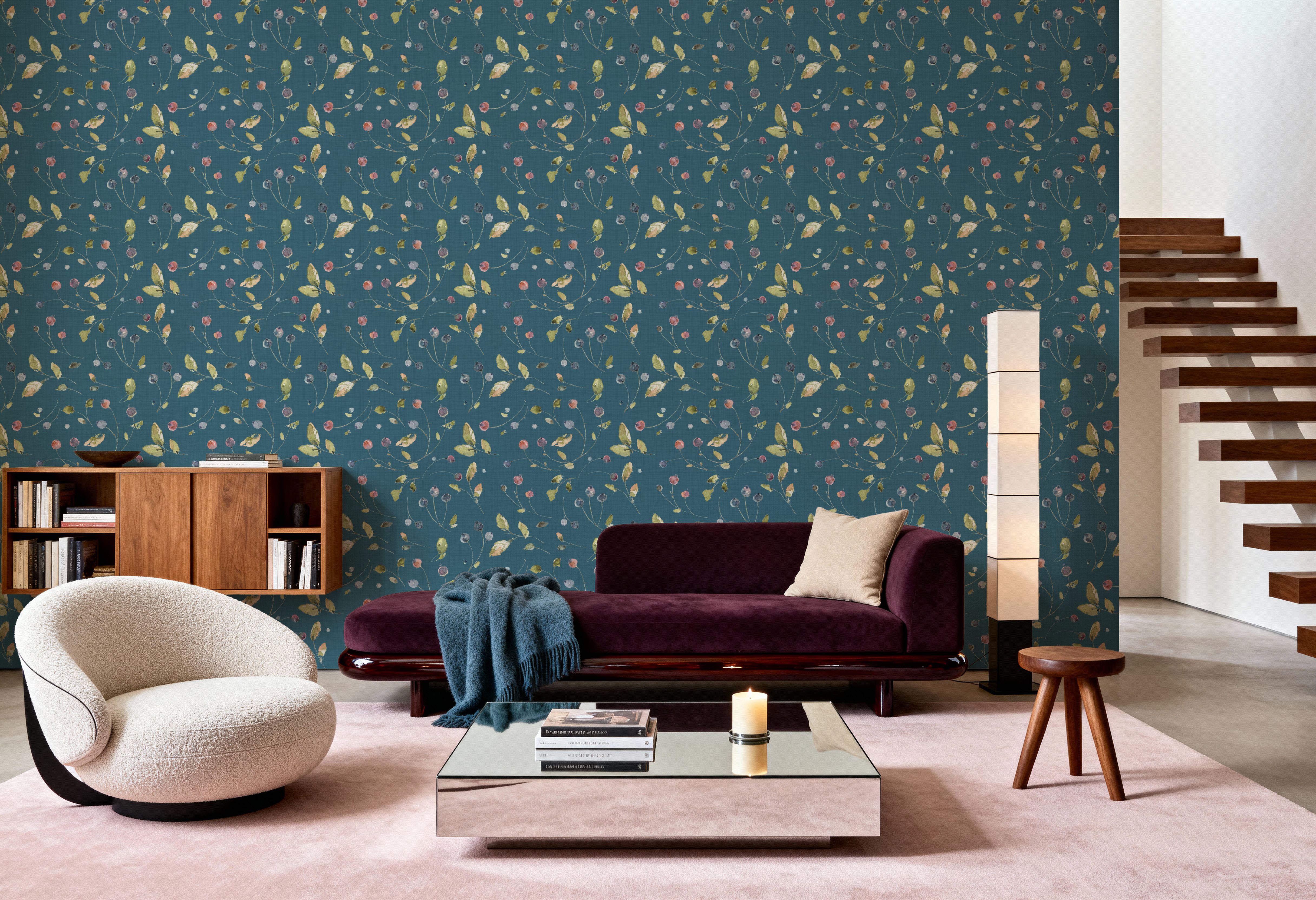 Time to Share Floral Blue