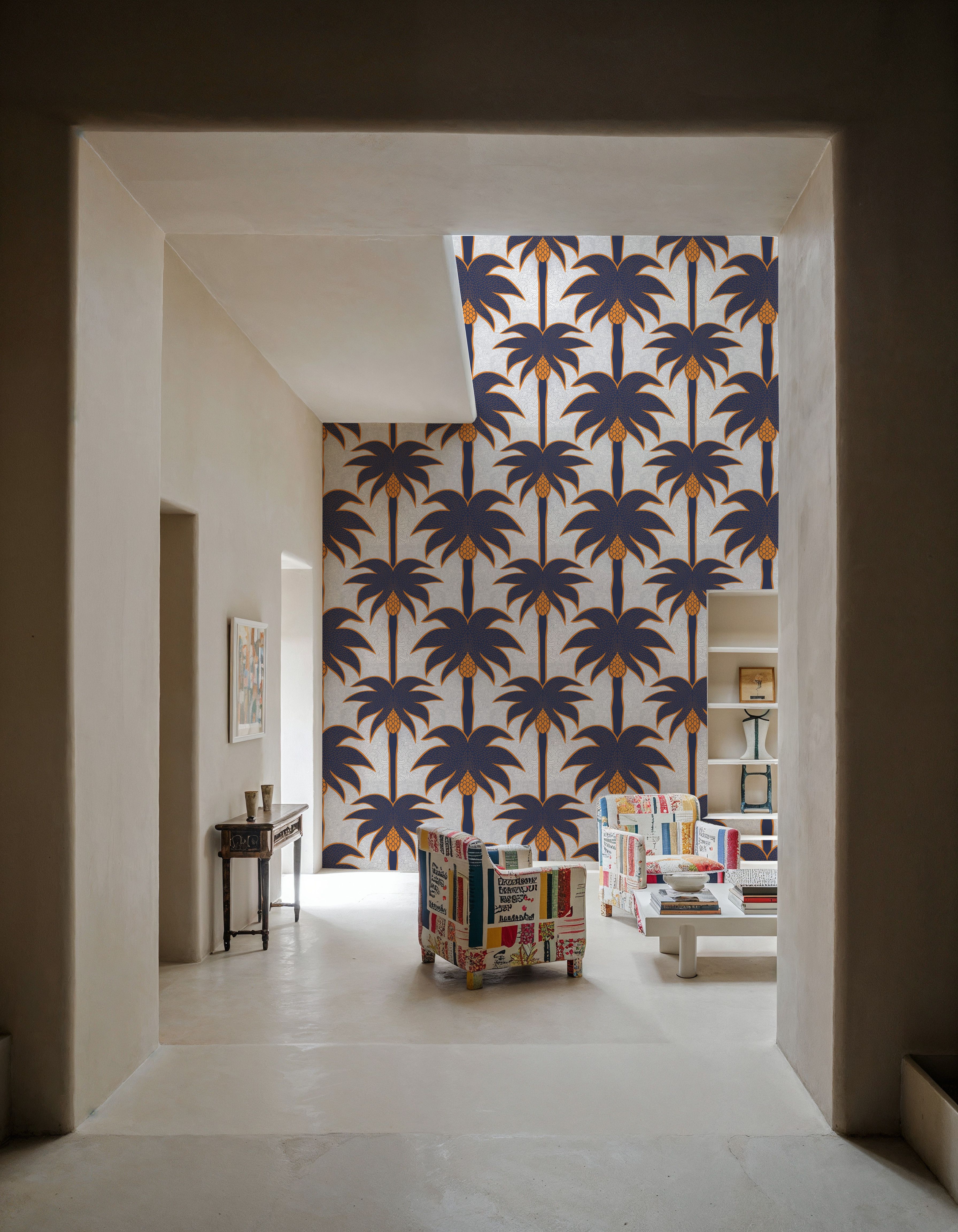 Graphic Palms, Grape