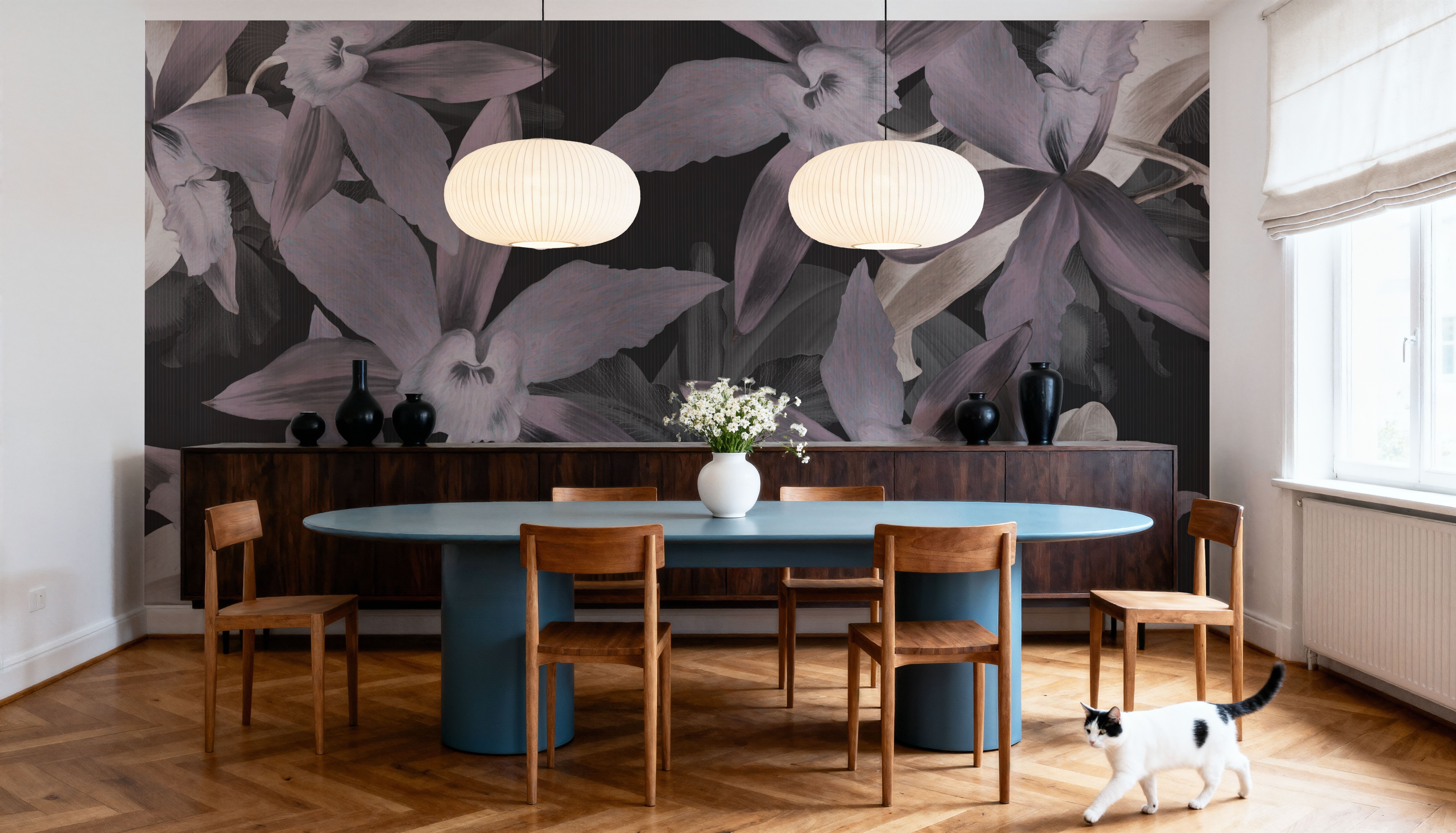 Big Orchids Dark Purple