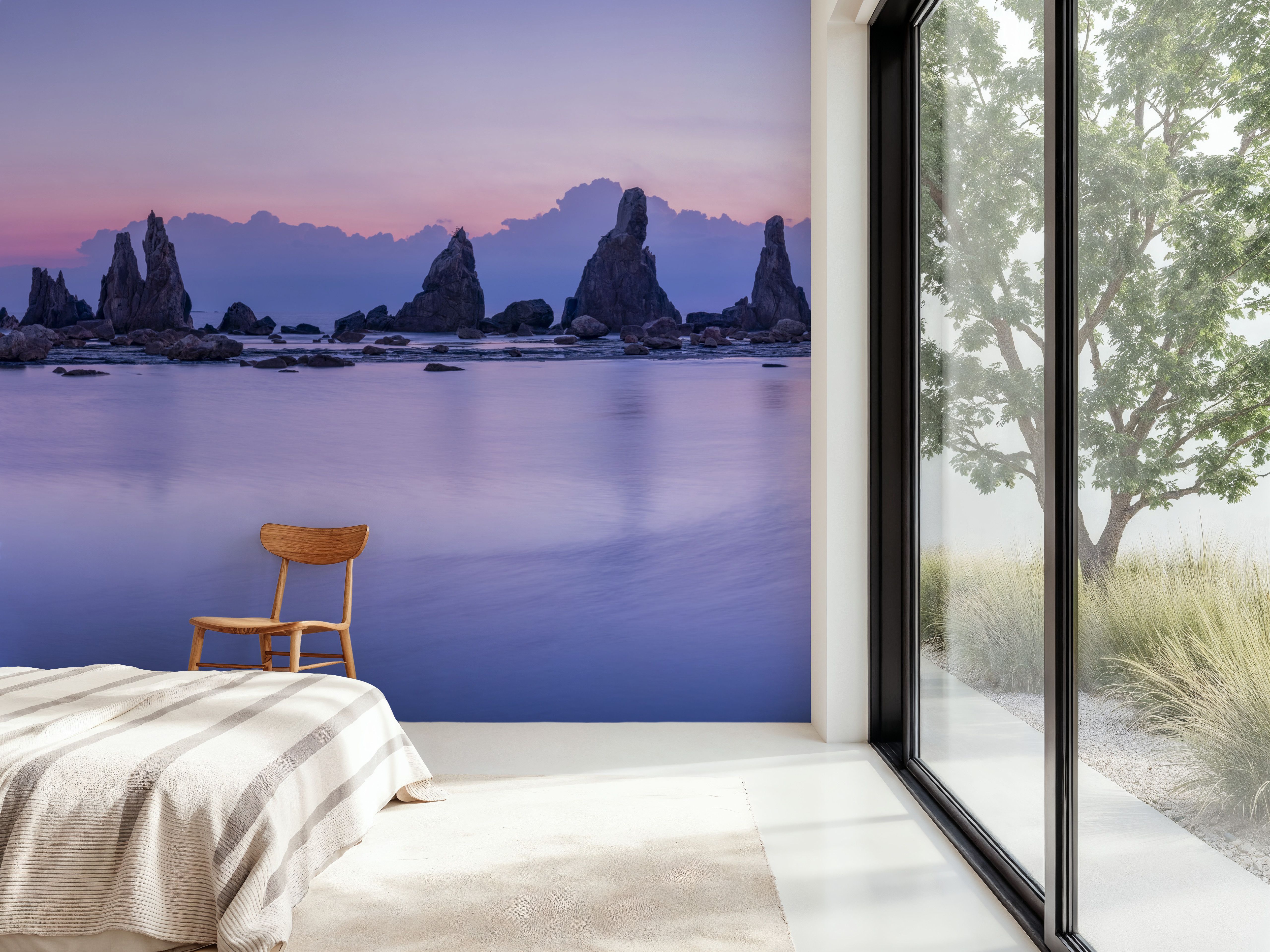 Hashigui-iwa Rocks at Dawn