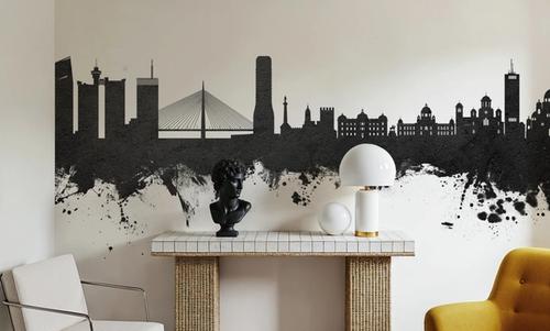 Belgrade Serbia Skyline Black & White