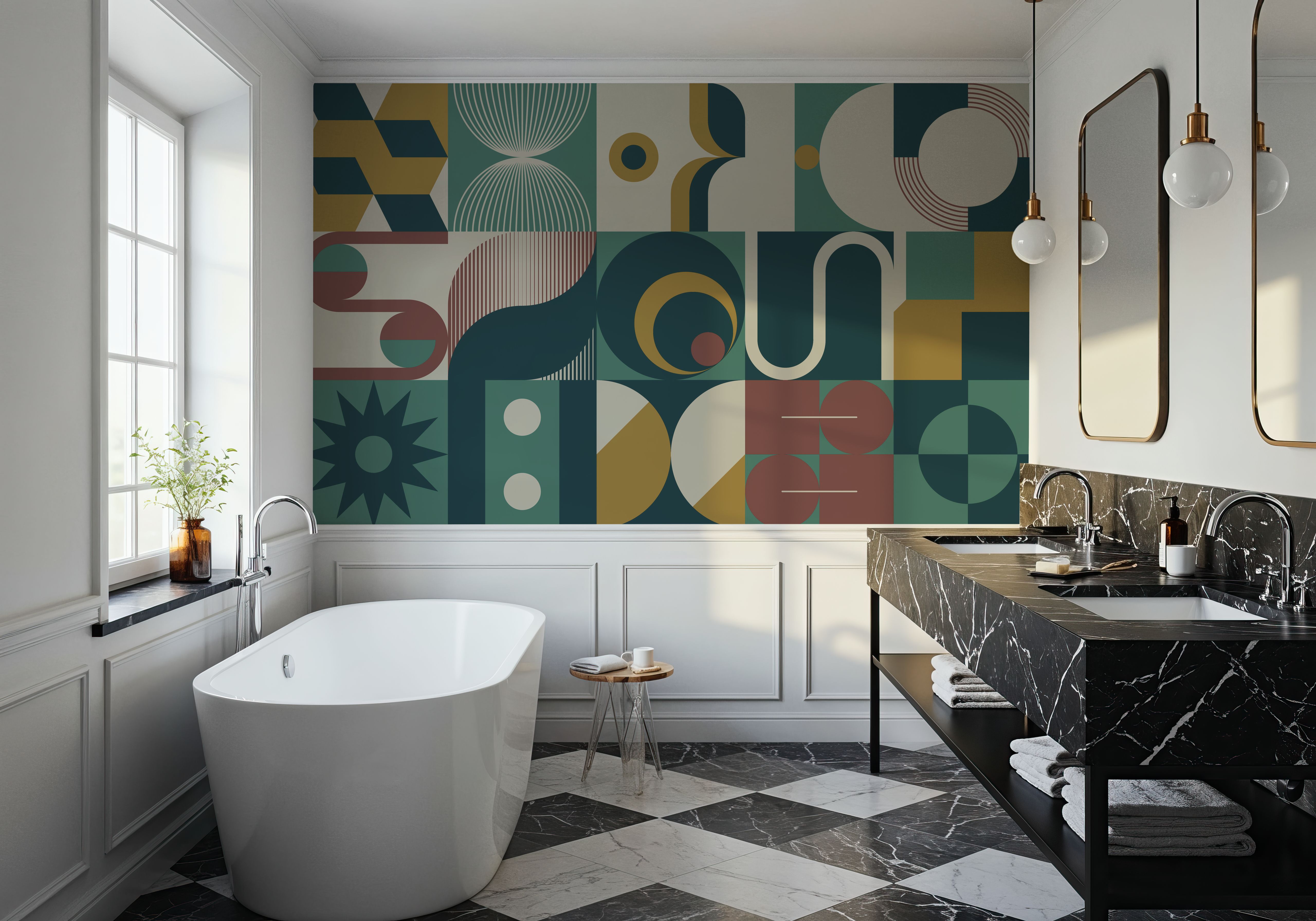 Bauhaus Geometric, Green