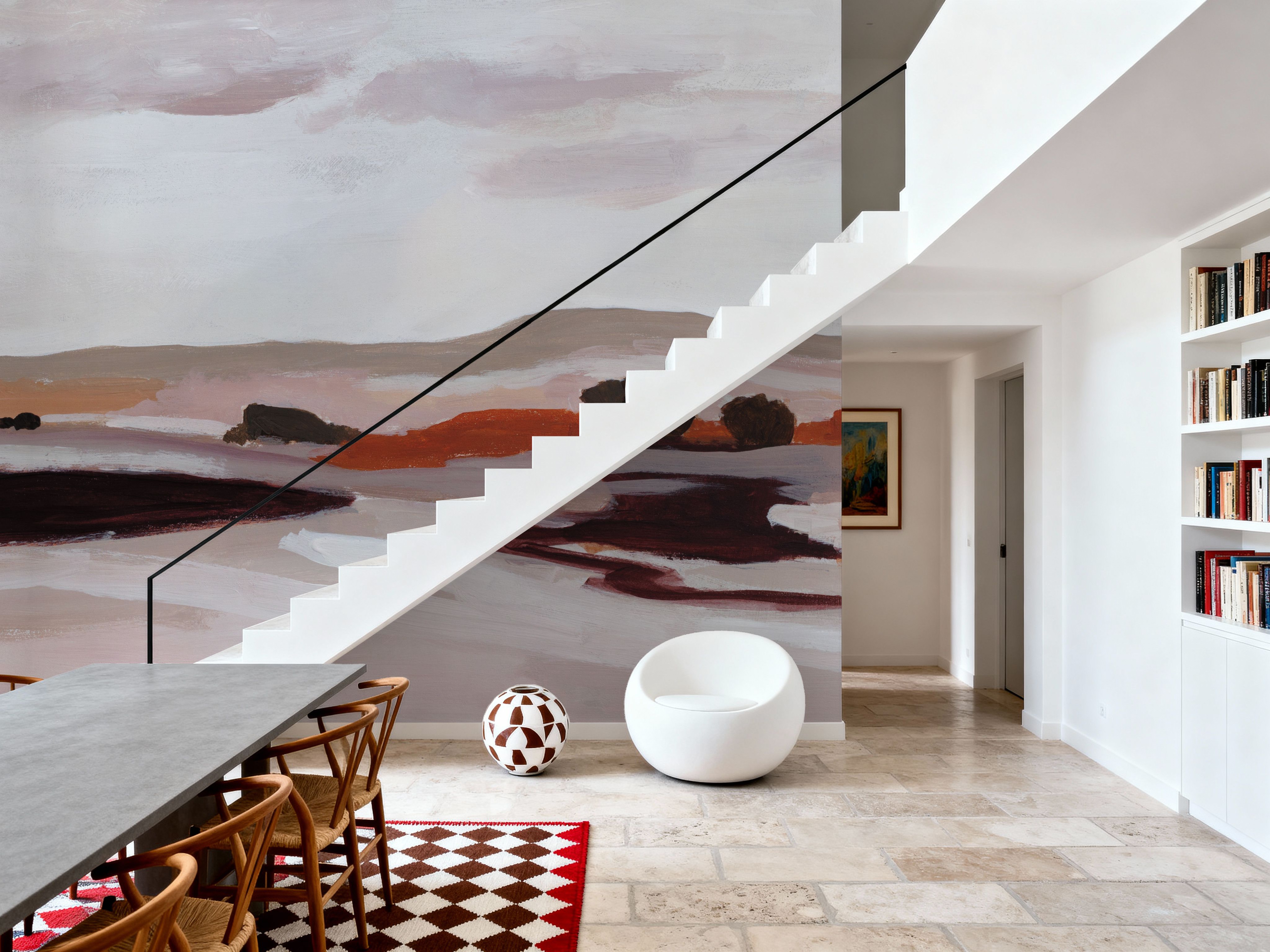 Wall Mural - High Plains - Abstract Landscapes mural wallpaper - Dining Room - Wallism US - Premium, Textured or Peel & Stick