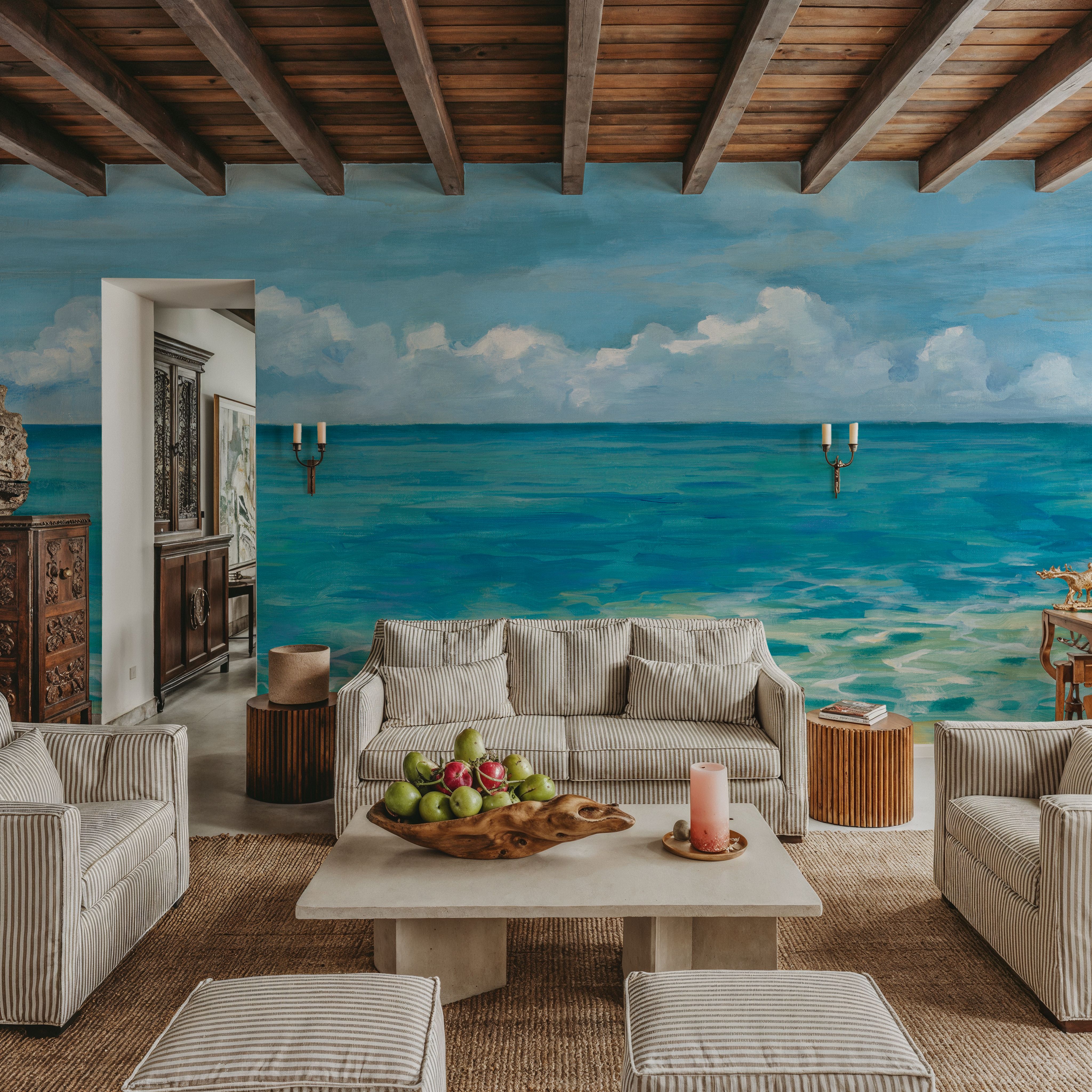 Wall Mural - Caribbean Sea Strokes - Horizon Landscapes mural wallpaper - Offices - Wallism US - Premium, Textured or Peel & Stick