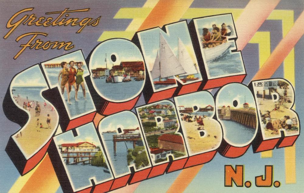 Greetings from Stone Harbor - Screenprint Postcard