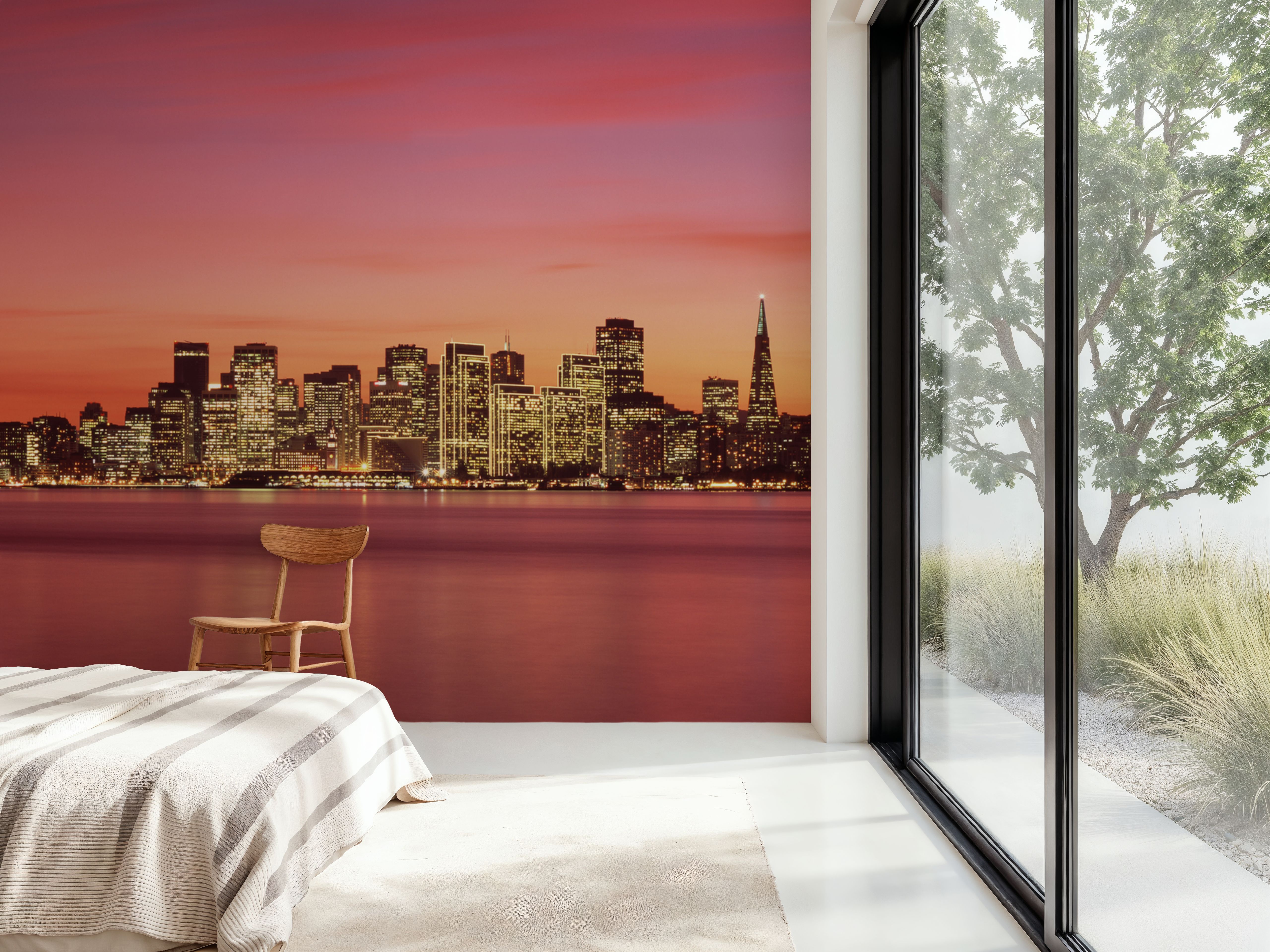 Red Gradient Twilight Metropolis