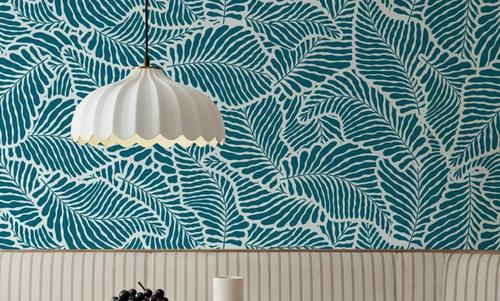 Fern Cut-Outs Pattern, Teal