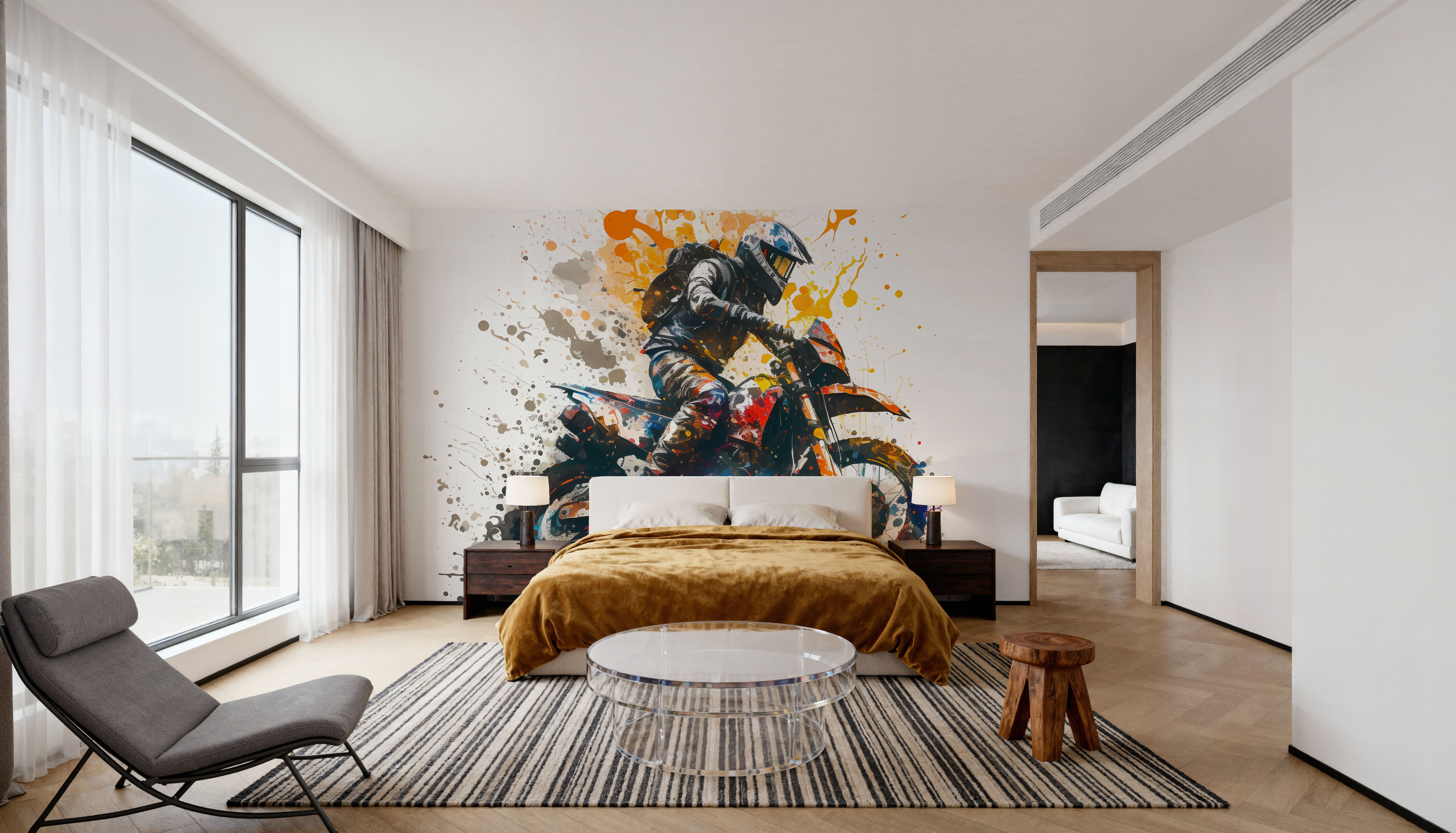 Moto Action, Papier peint