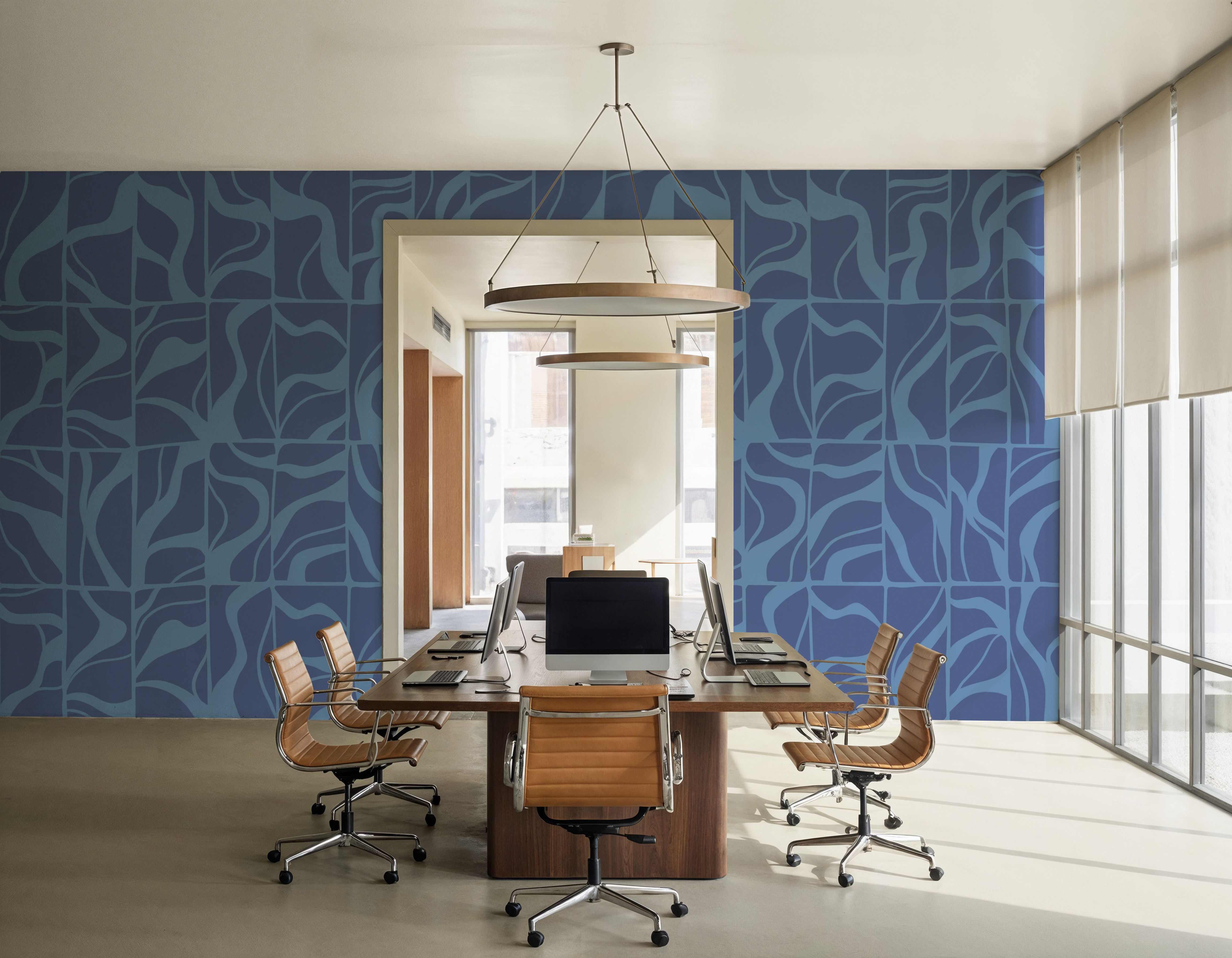 Linear Drift, Cornflower Blue