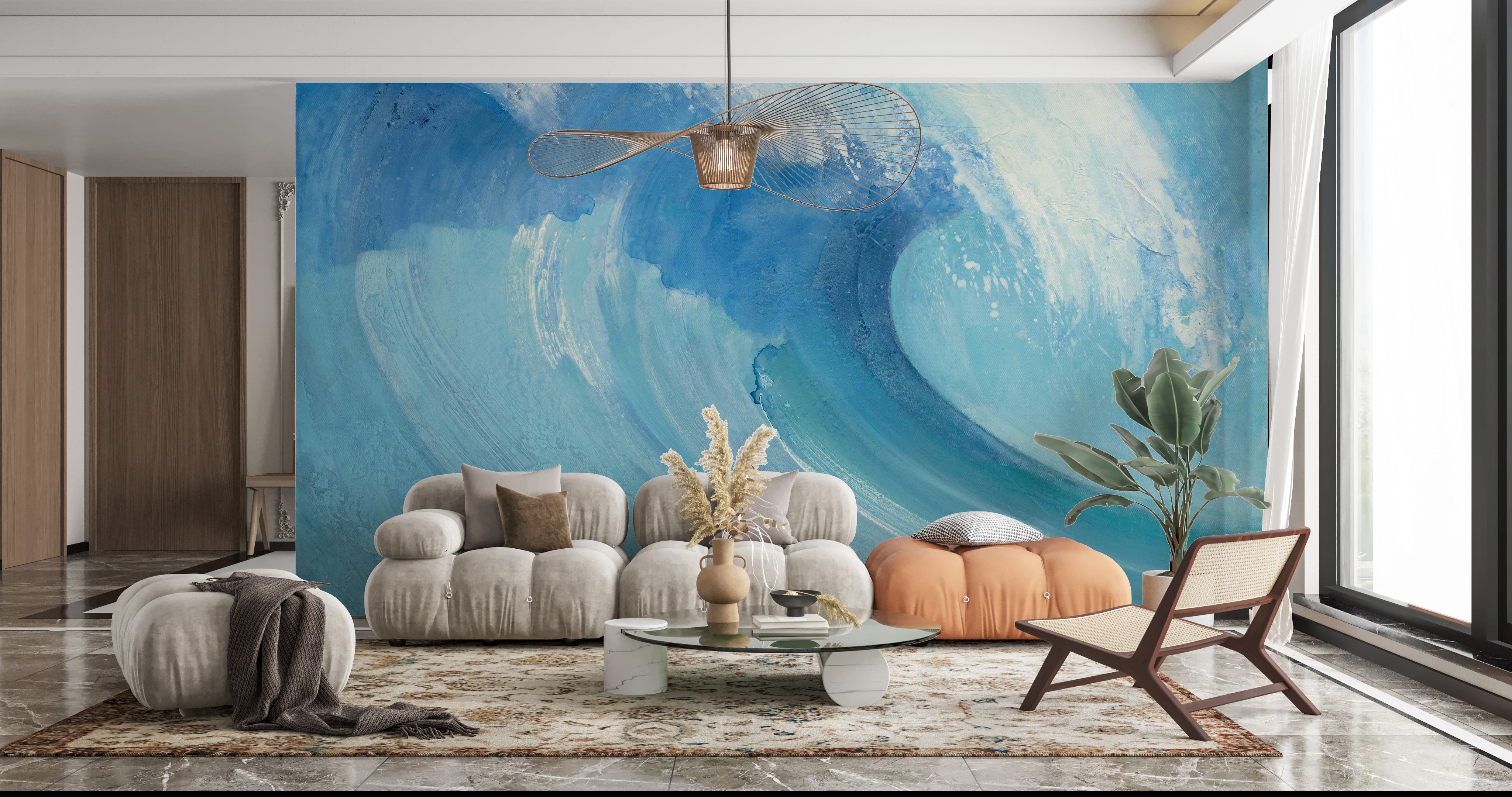 Dark teal ripples in water wallpaper, Sea photo wallpaper, marine mural  Self Adhesive, Peel & Stick, Removable wallpaper -  Portugal