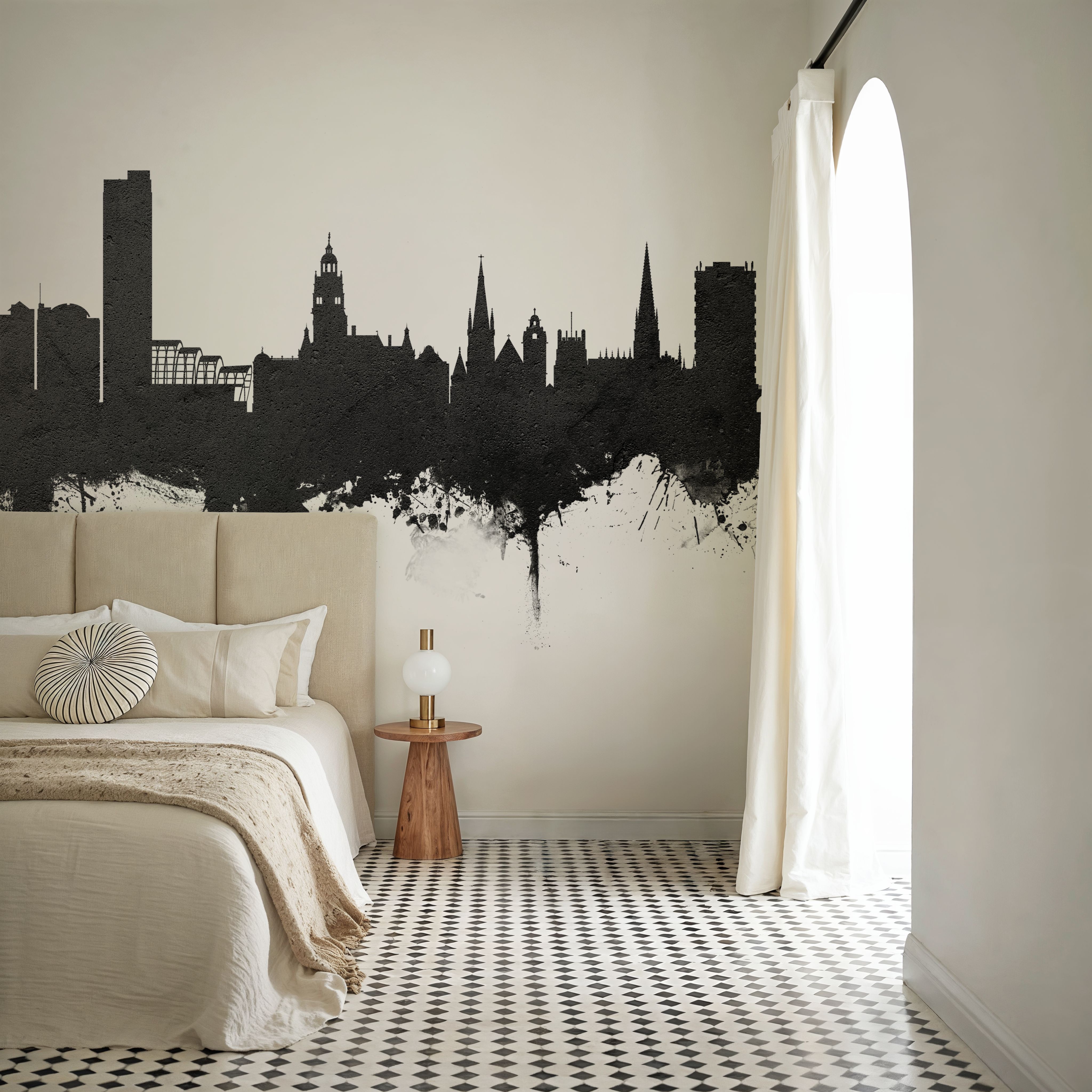 Sheffield England Skyline Black & White