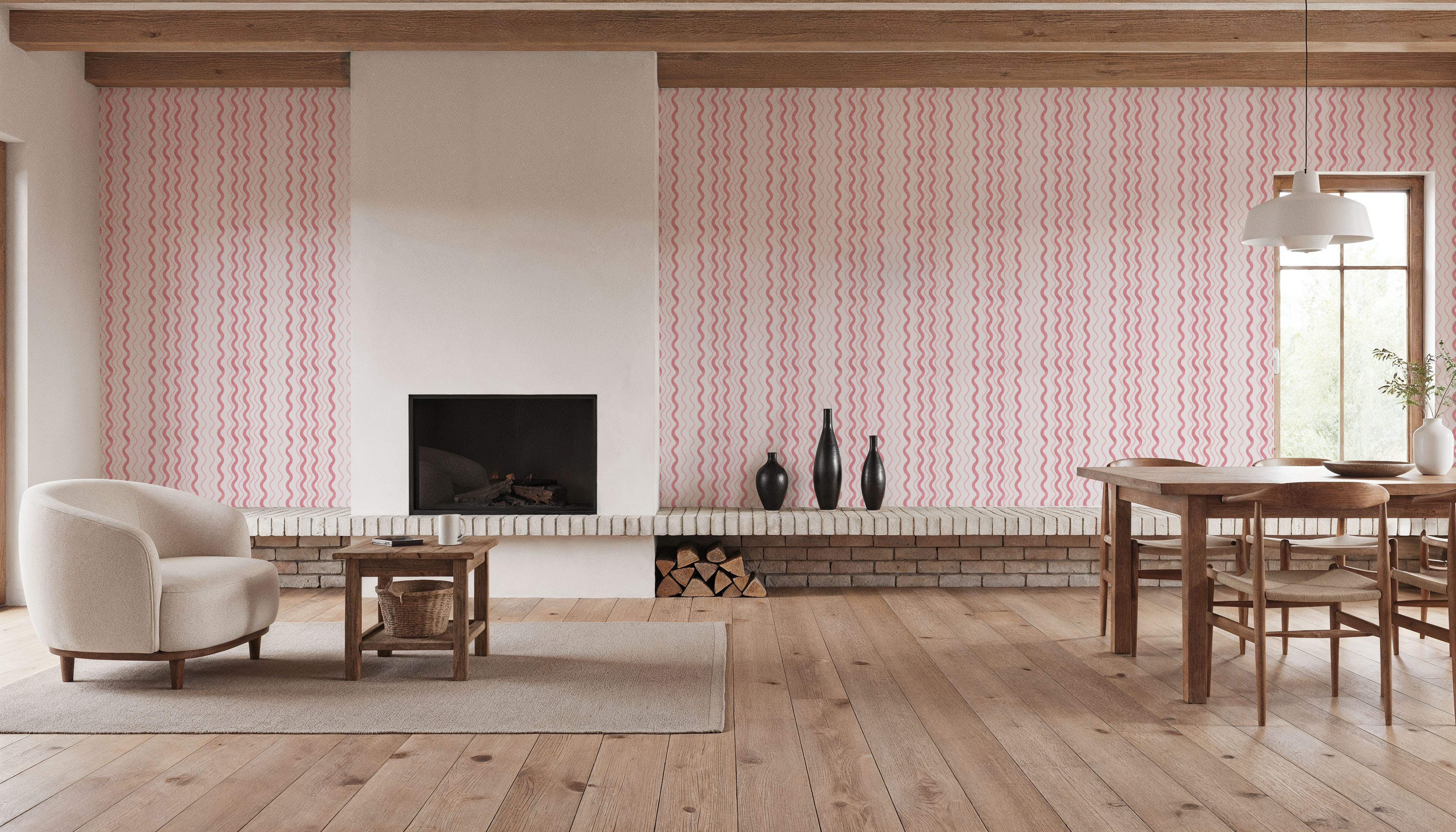 Wavy Stripes, Pink