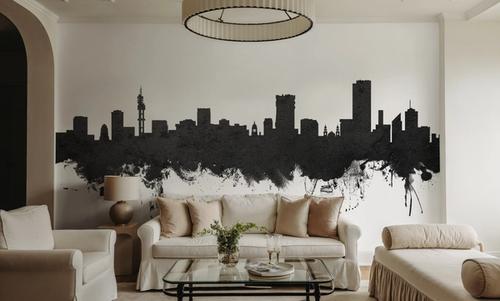 Pretoria South Africa Skyline Black & White