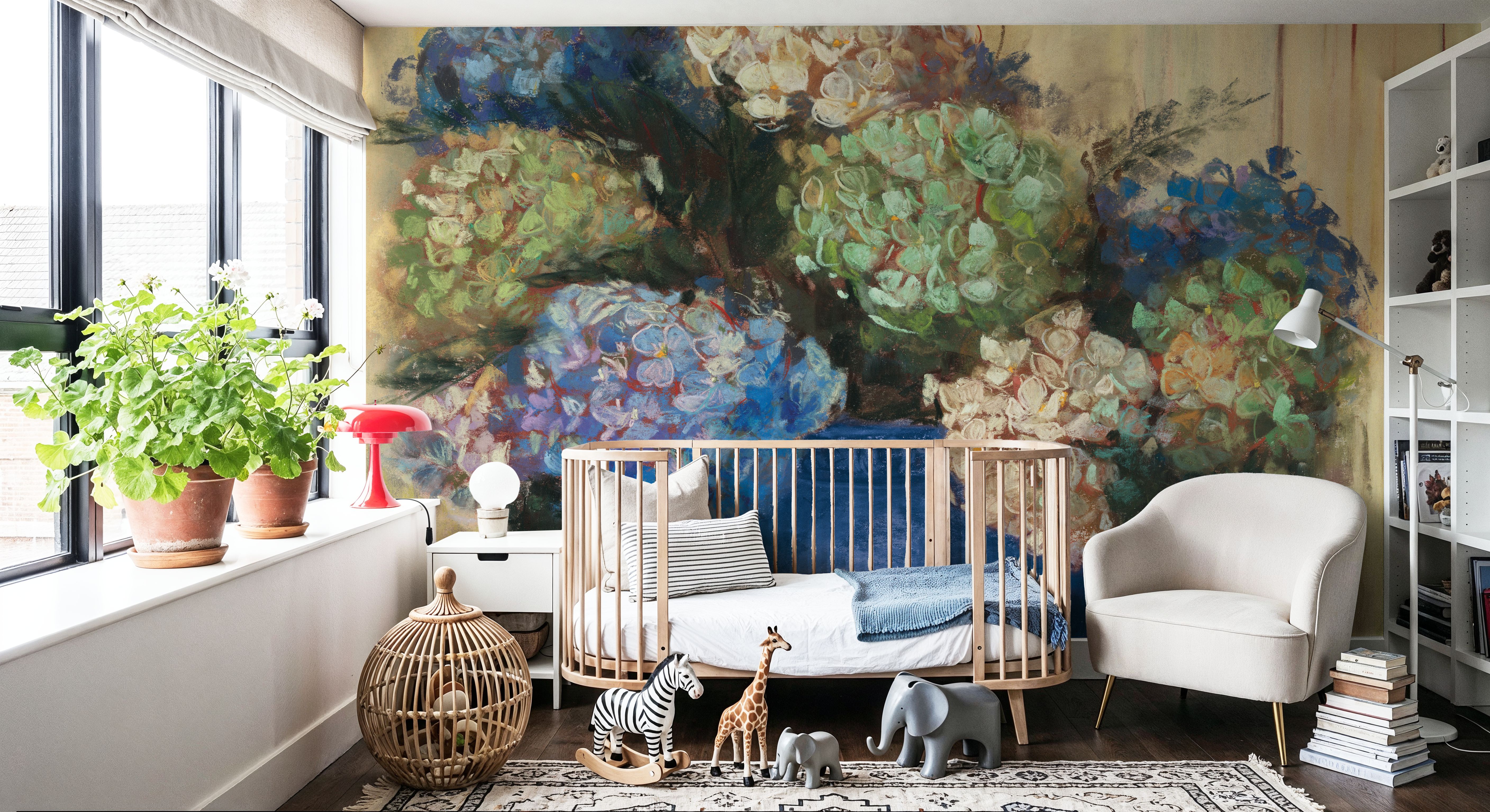 Summer Hydrangea Blue Pot