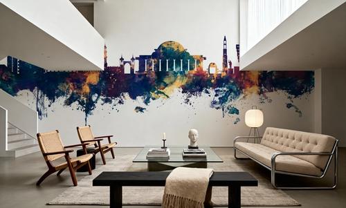 Lilongwe Malawi Skyline Blue & Bronze