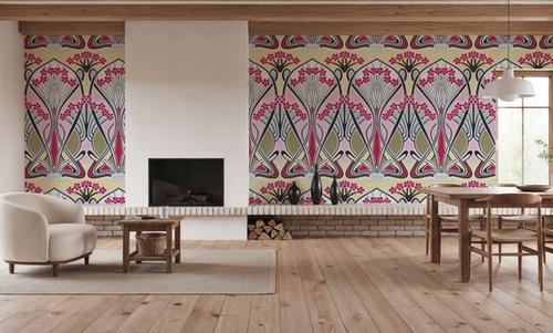 Floral Art Deco Aura, Pink Pop