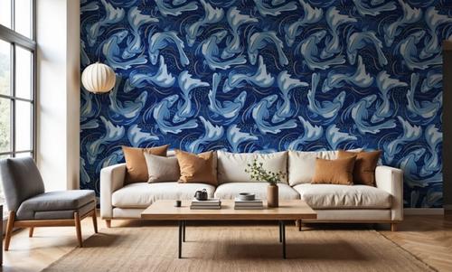 Koi Fish, Denim