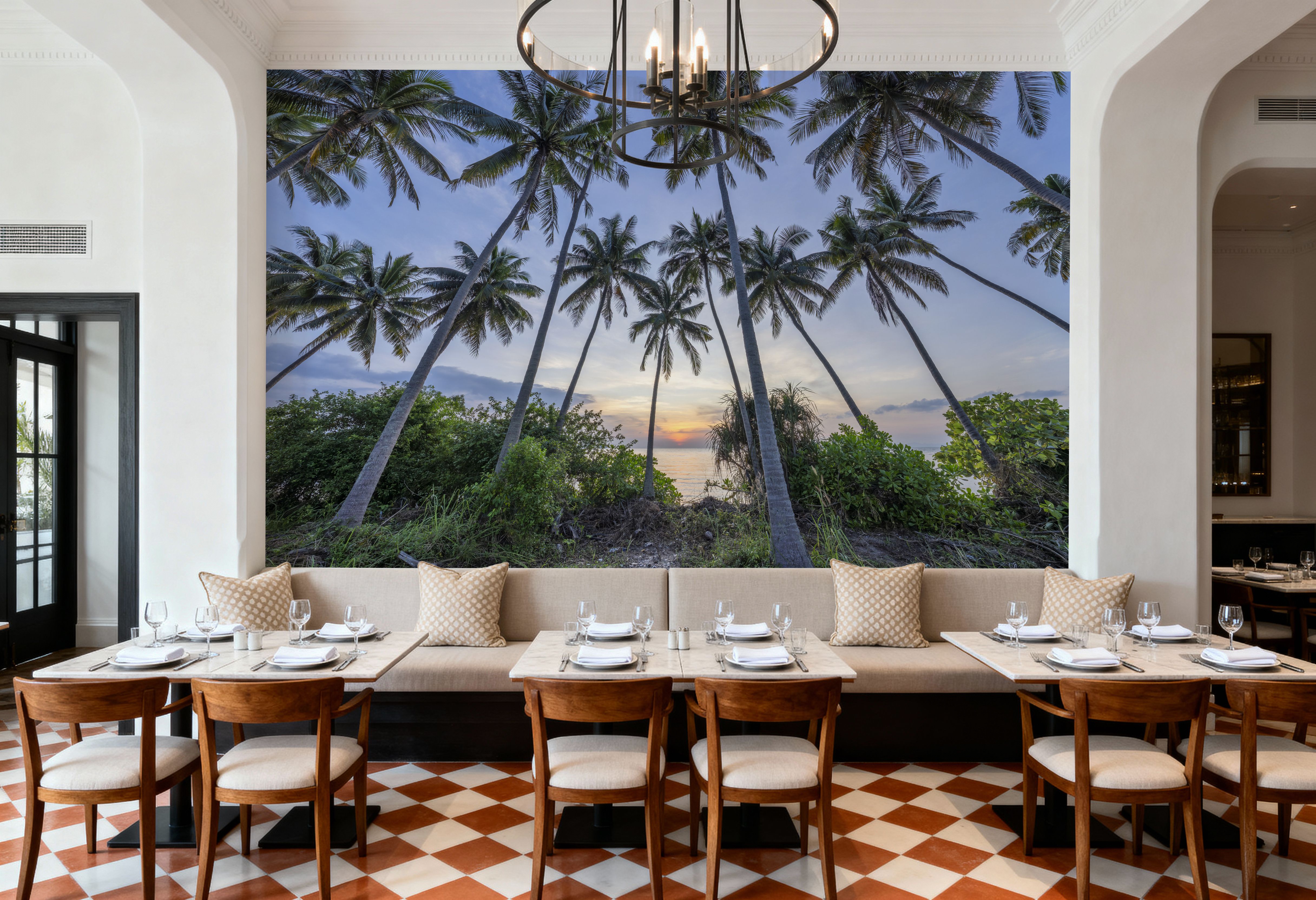 Tropical Sunset Palm