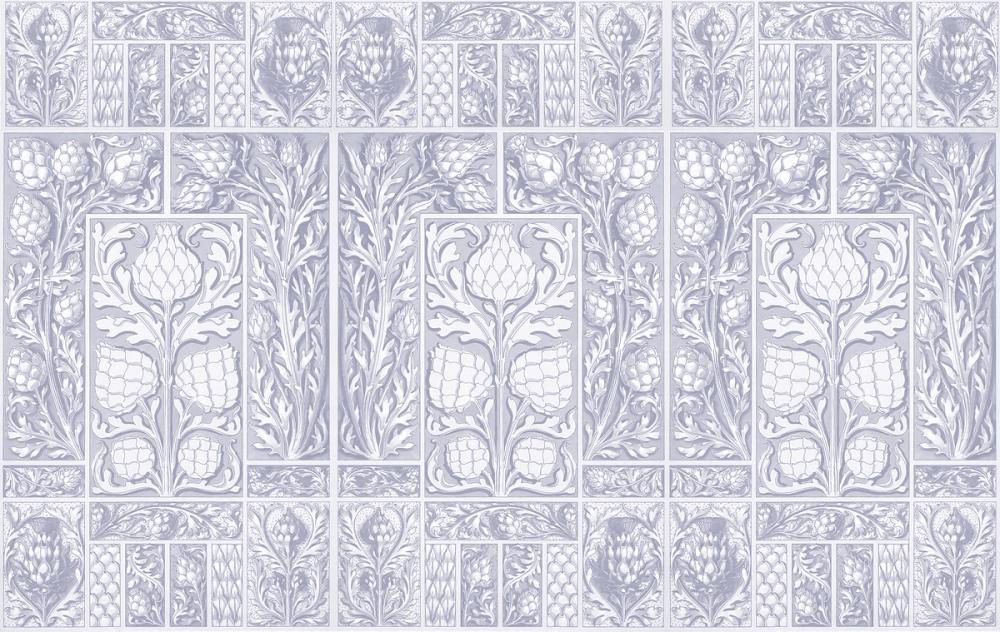 Clear Thistle Wall Blue