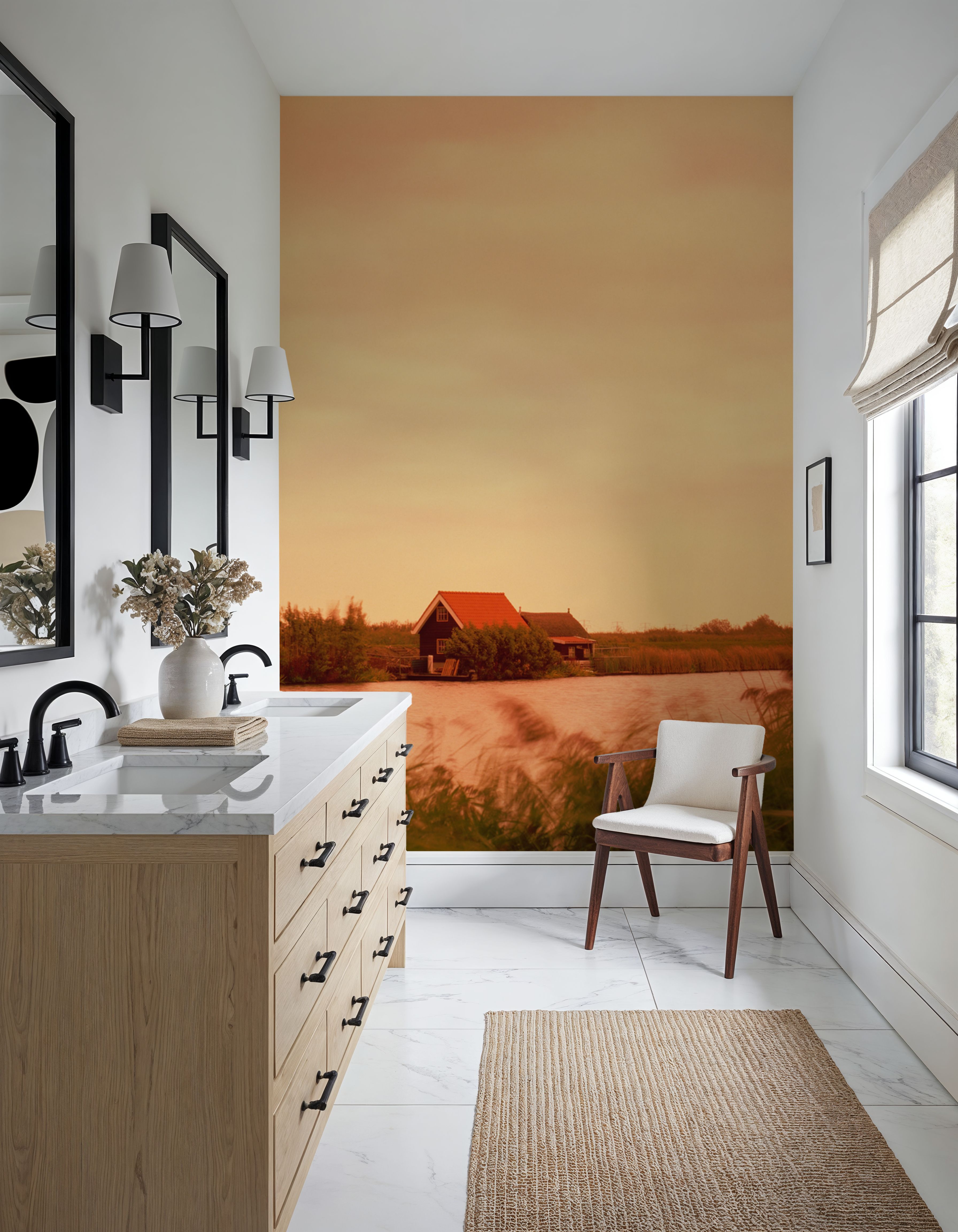 Dutch Sunset Windmills