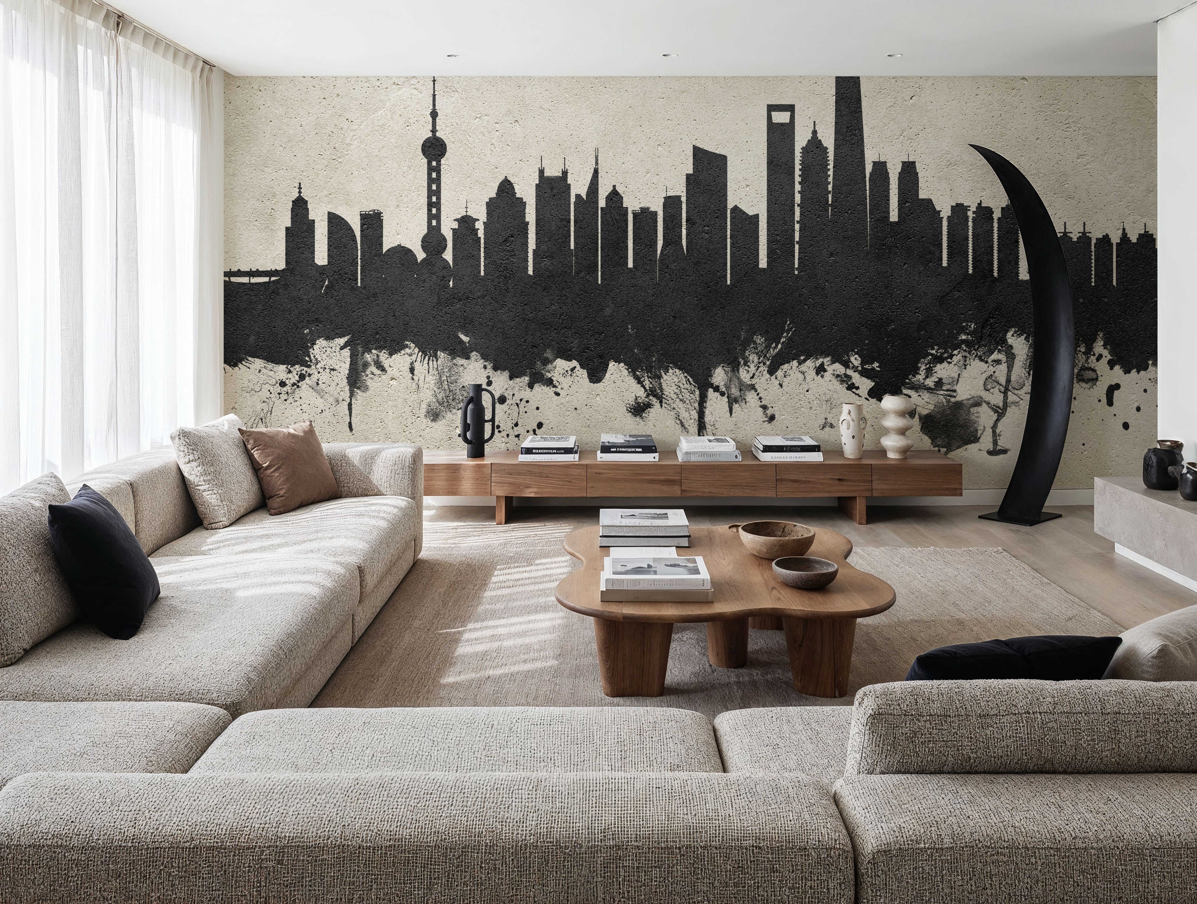 Shanghai China Skyline Concrete