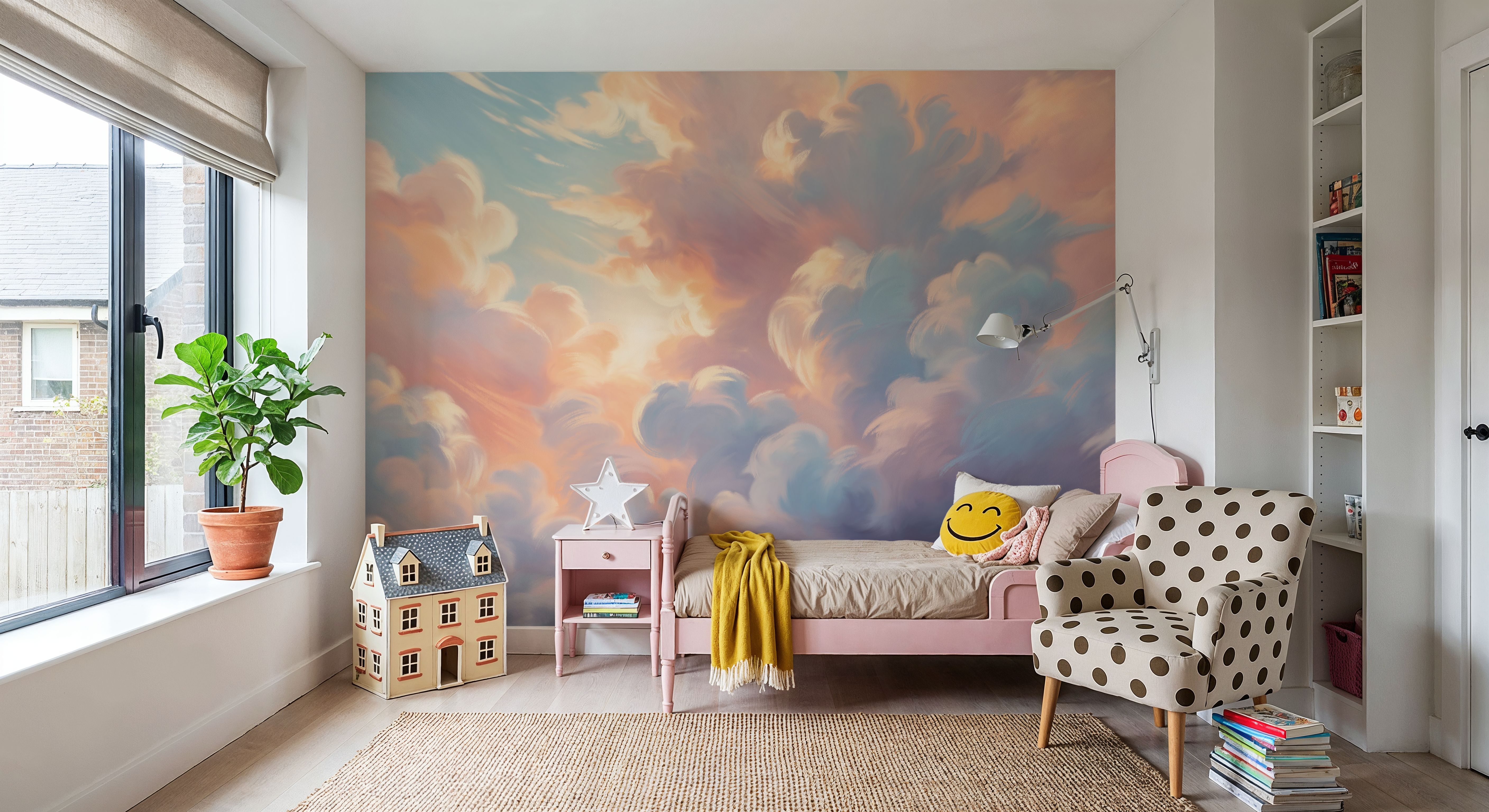 Clouding, Pink & Lavender, Wallpaper