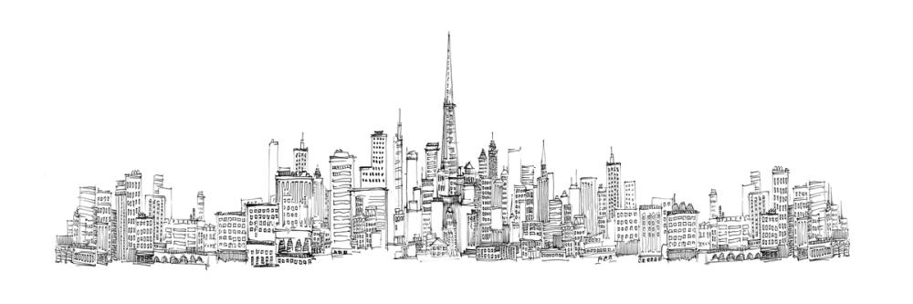Draw San Francisco Skyline