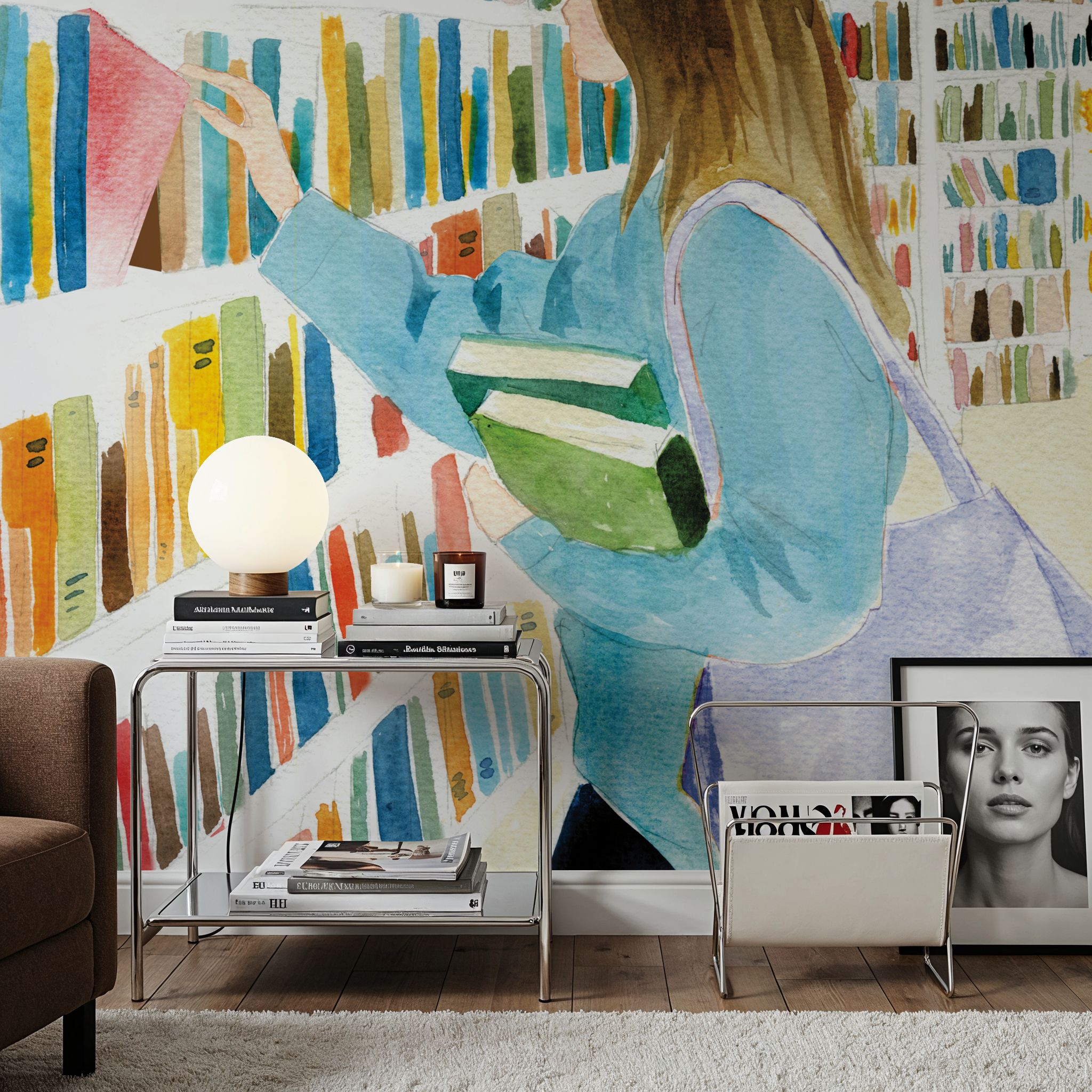 Fotomurale - Never Enough Books II - Arte contemporanea Hobby - Scale e Corridoi - Wallism Italia - Incollare al muro o Autoadesivo