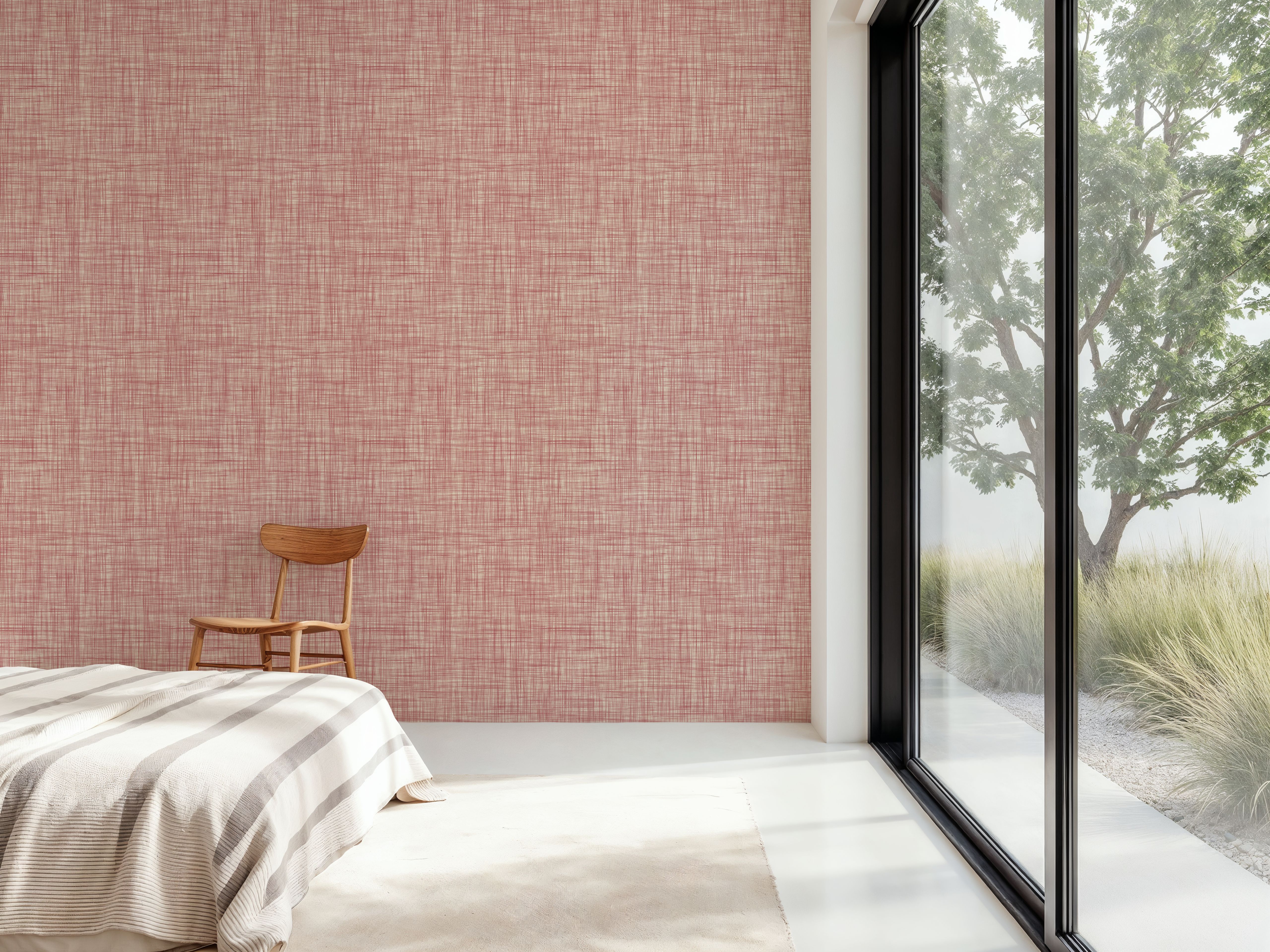 Mottled Linen Effect, Rose Pink