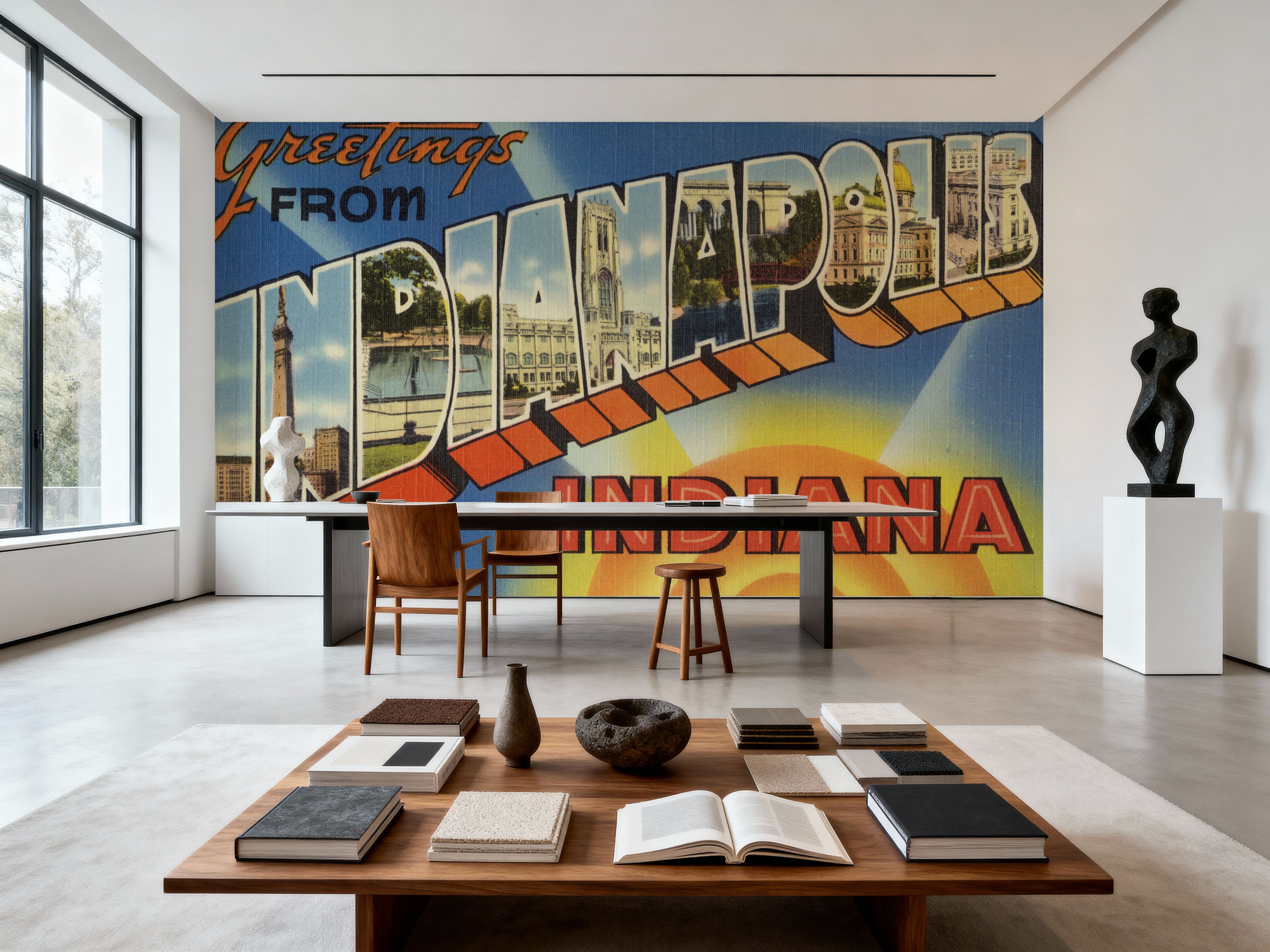 Greetings from Indianapolis - Screenprint Postcard