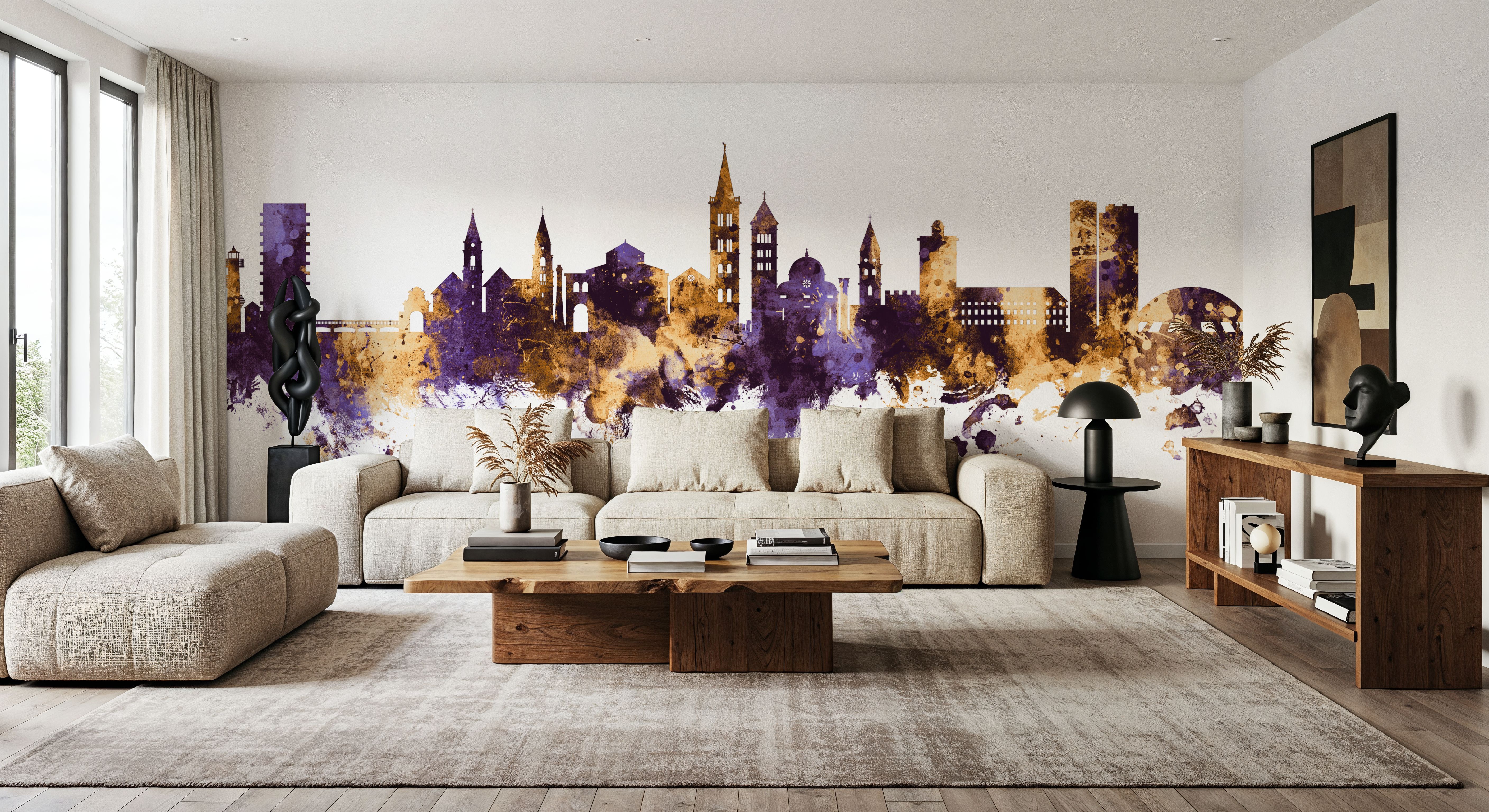 Zadar Croatia Skyline Purple & Gold