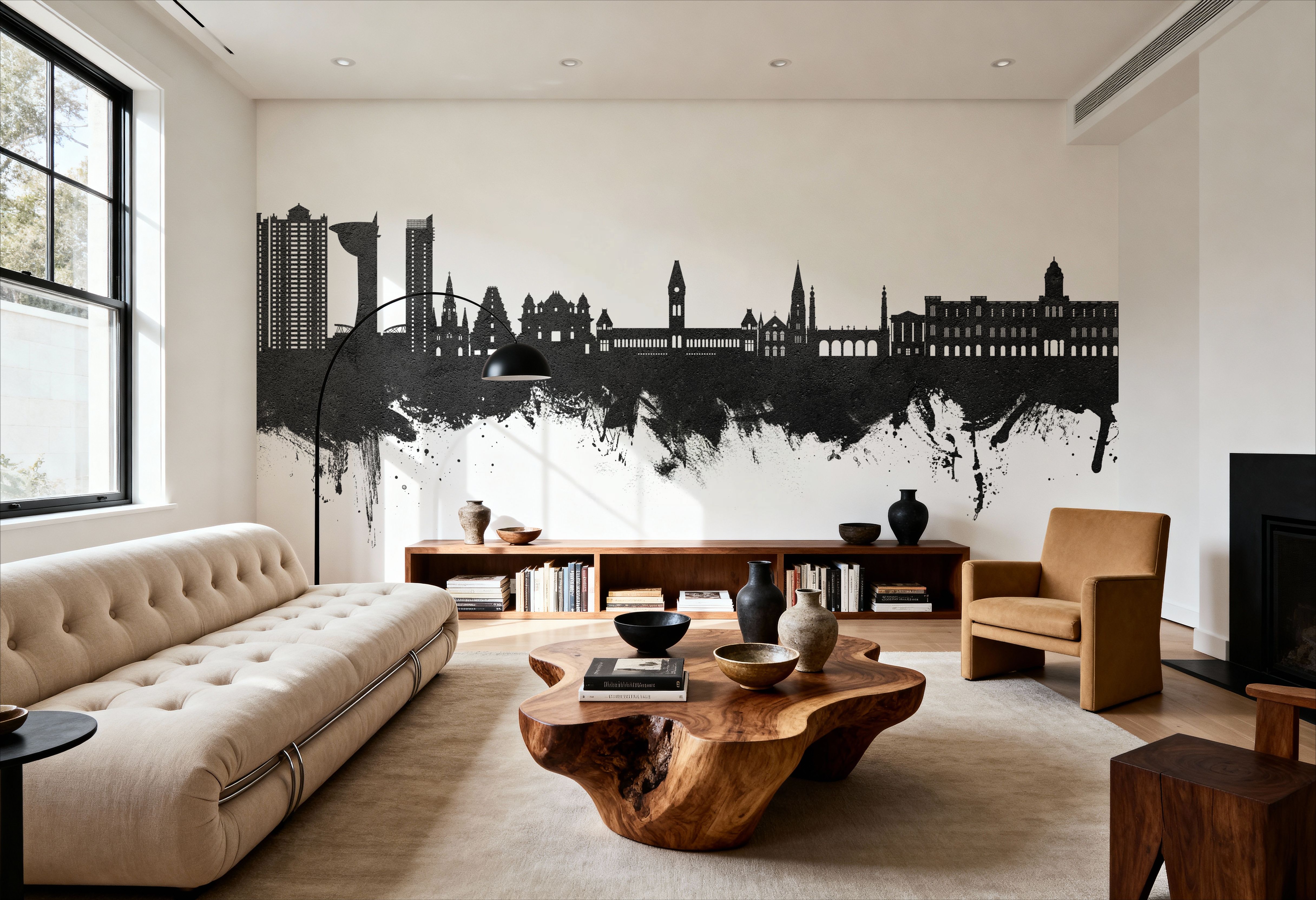 Chennai Skyline India Black & White