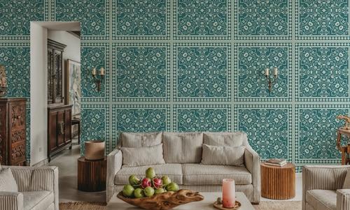 Mission Cement Tiles, Teal