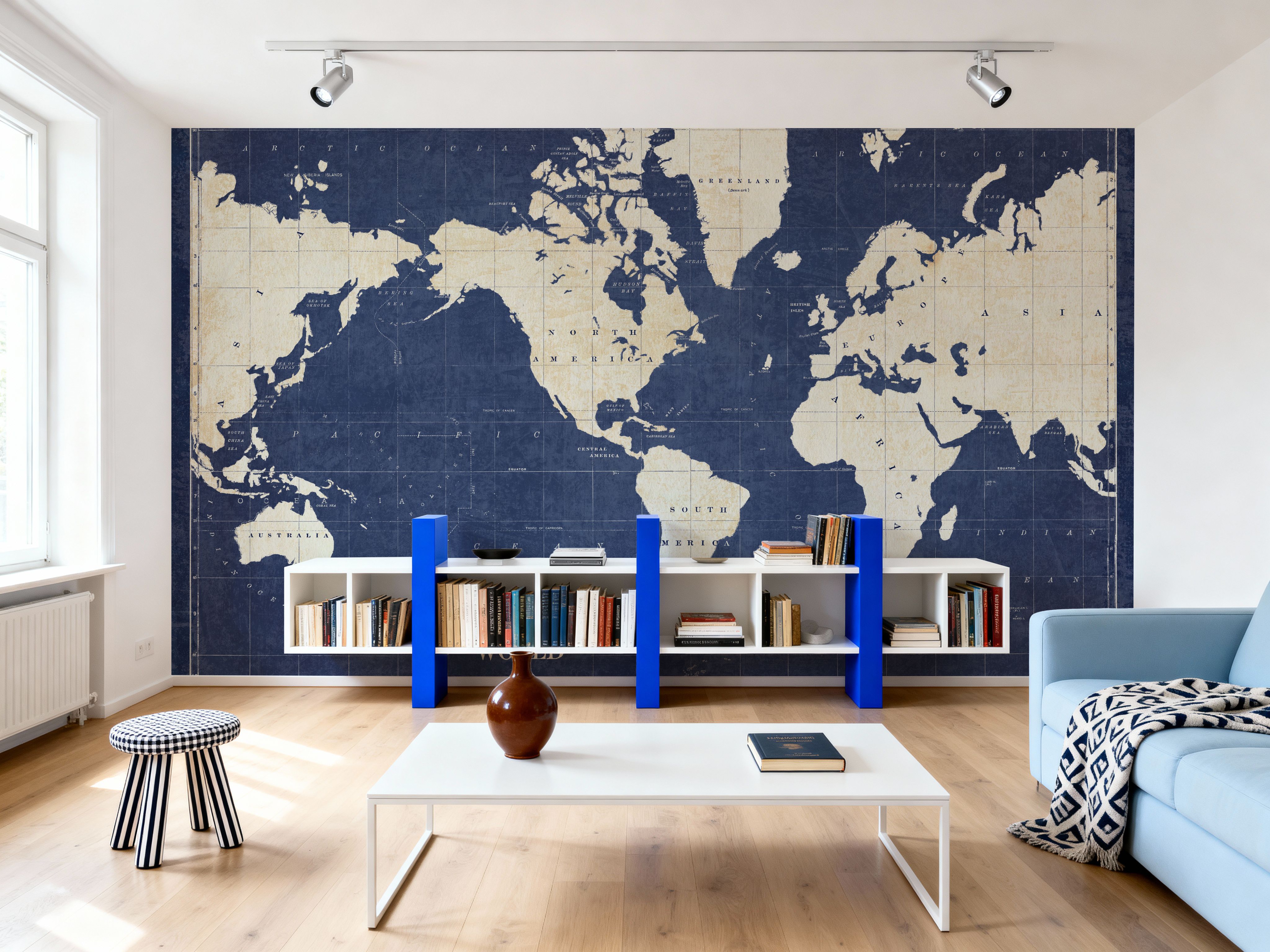 Blueprint World Map Dark