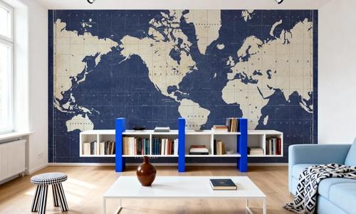 Blueprint World Map Dark