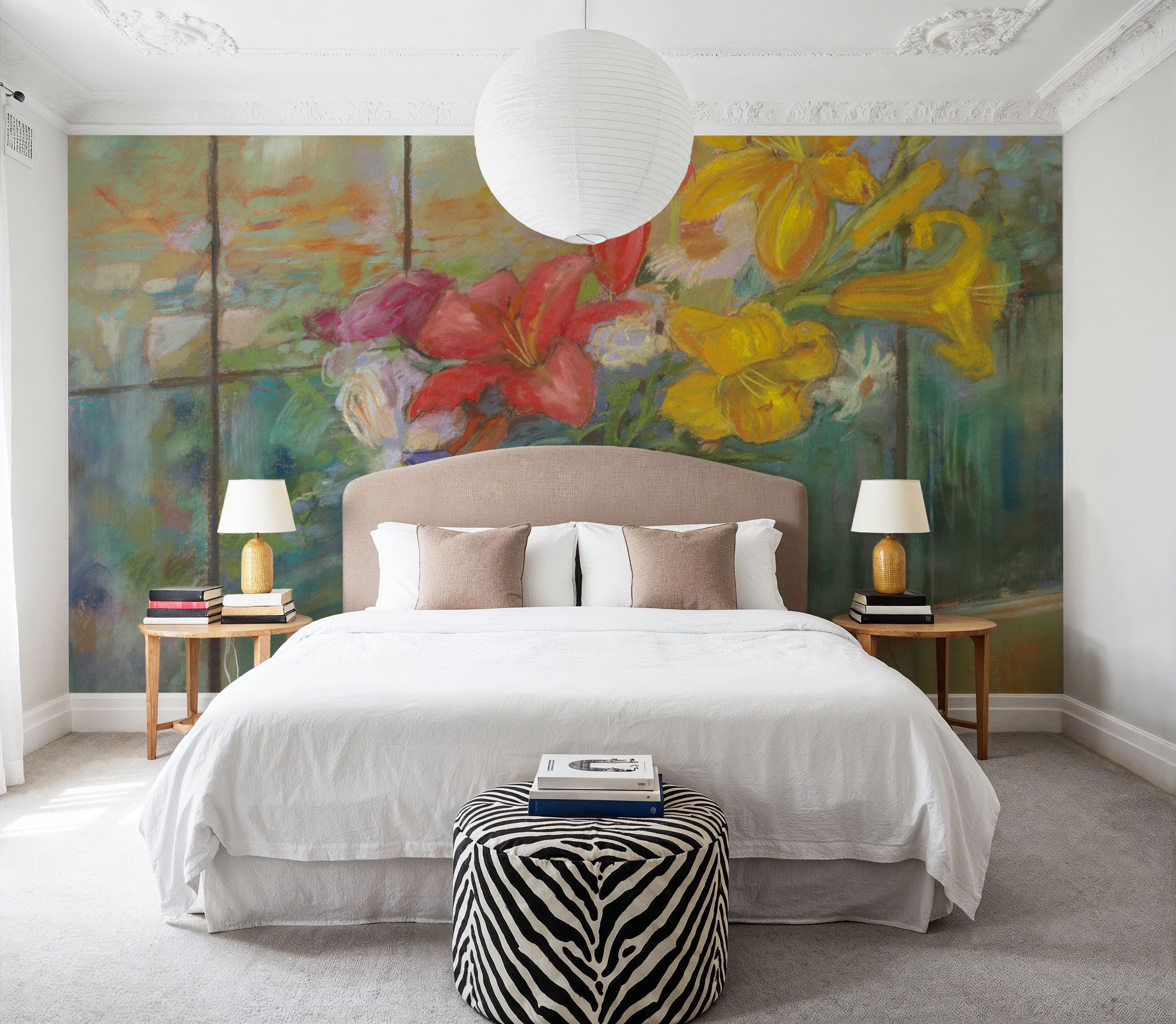 Vase of Colorful Lilies