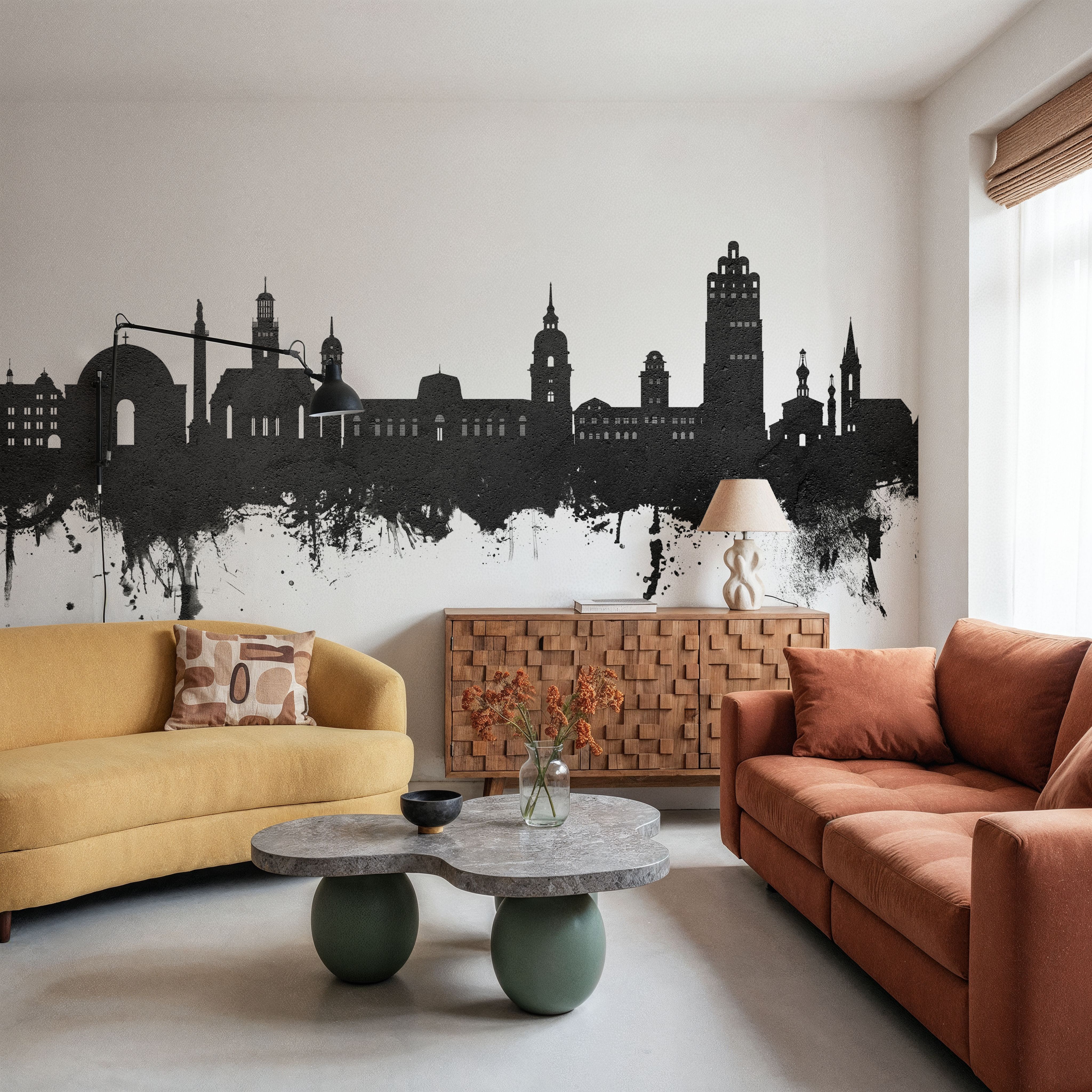 Darmstadt Skyline Black & White