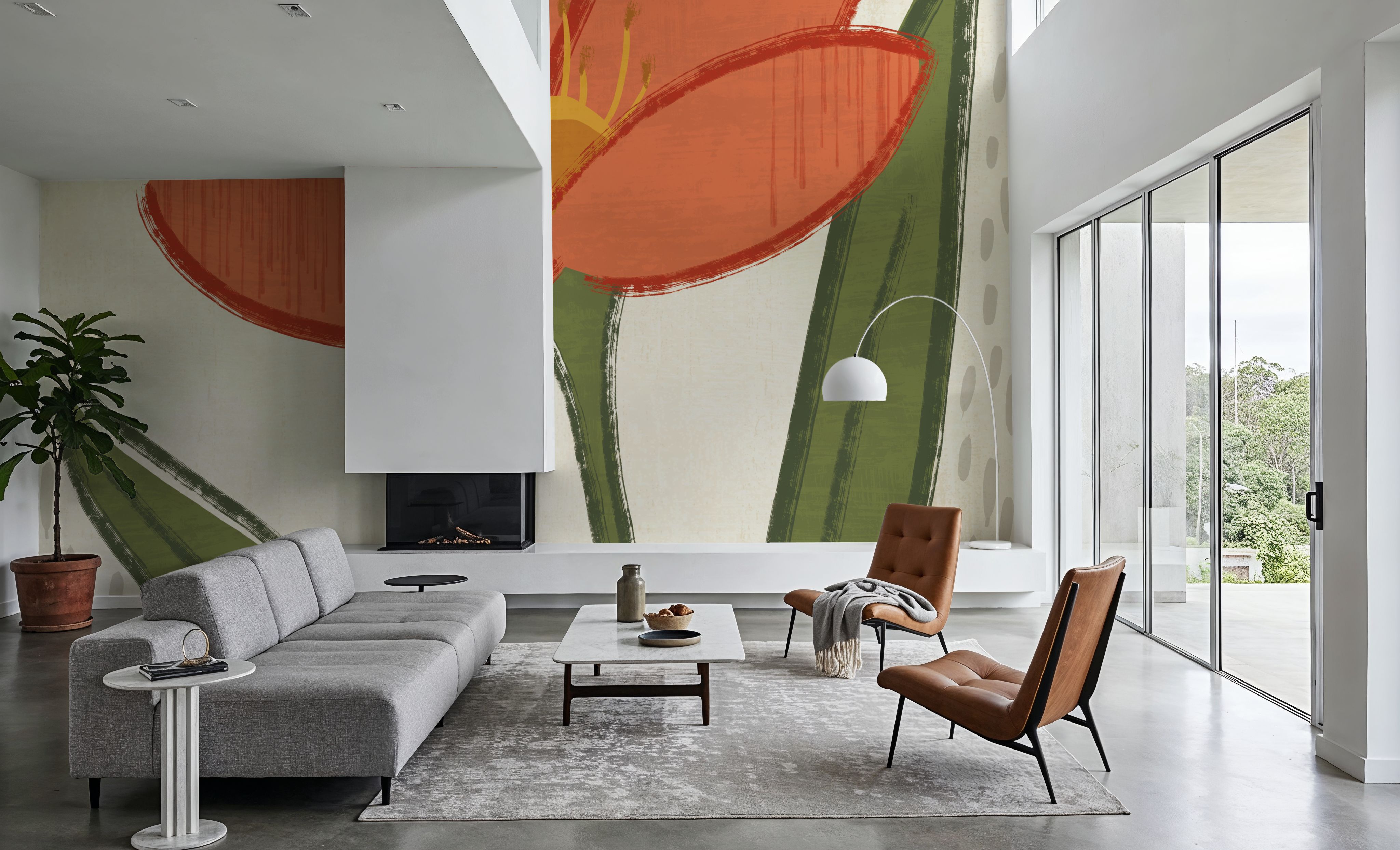 Bold Petals V, Tapeten