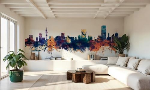 Pretoria South Africa Skyline Blue & Bronze