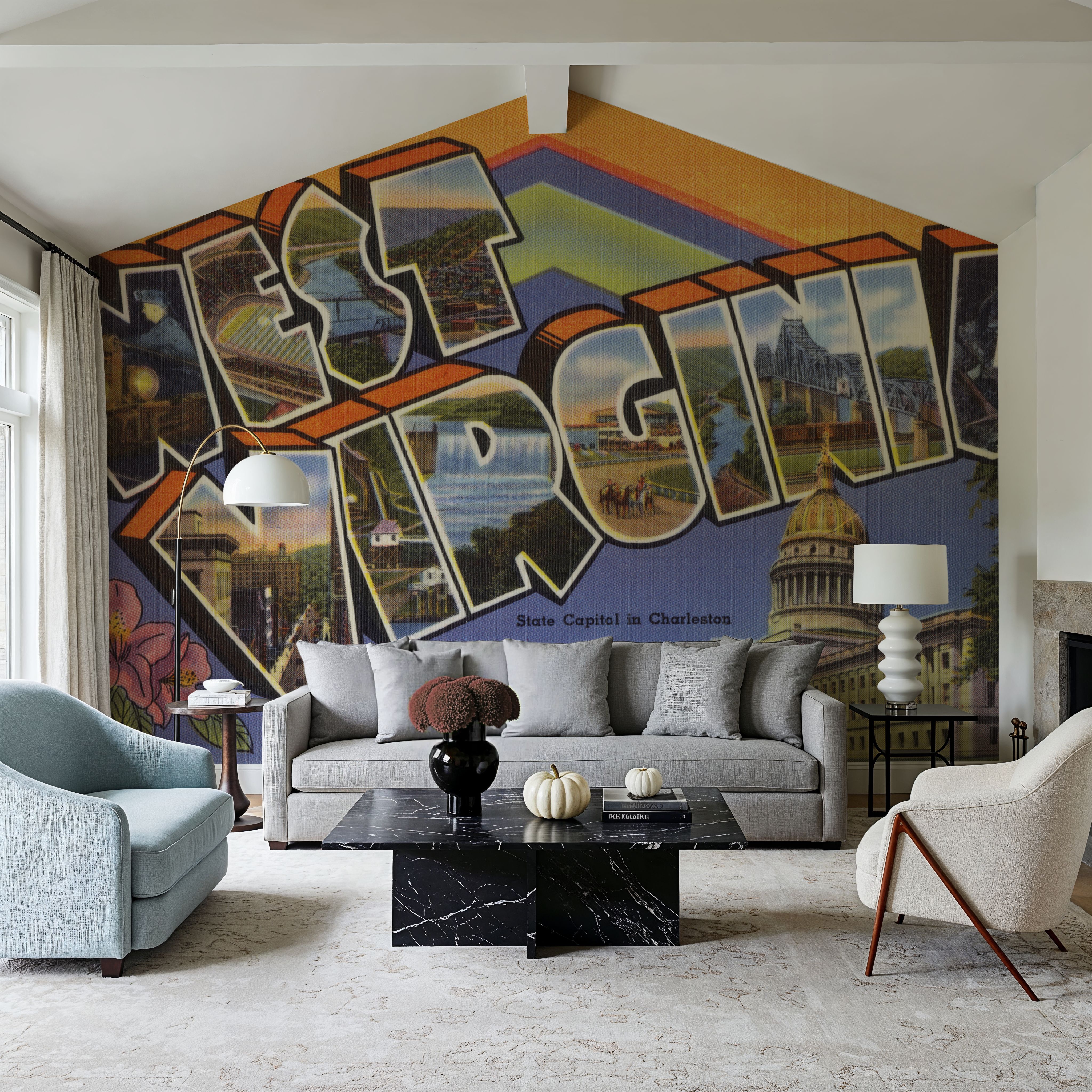 Greetings from West Virginia - Screenprint Postcard