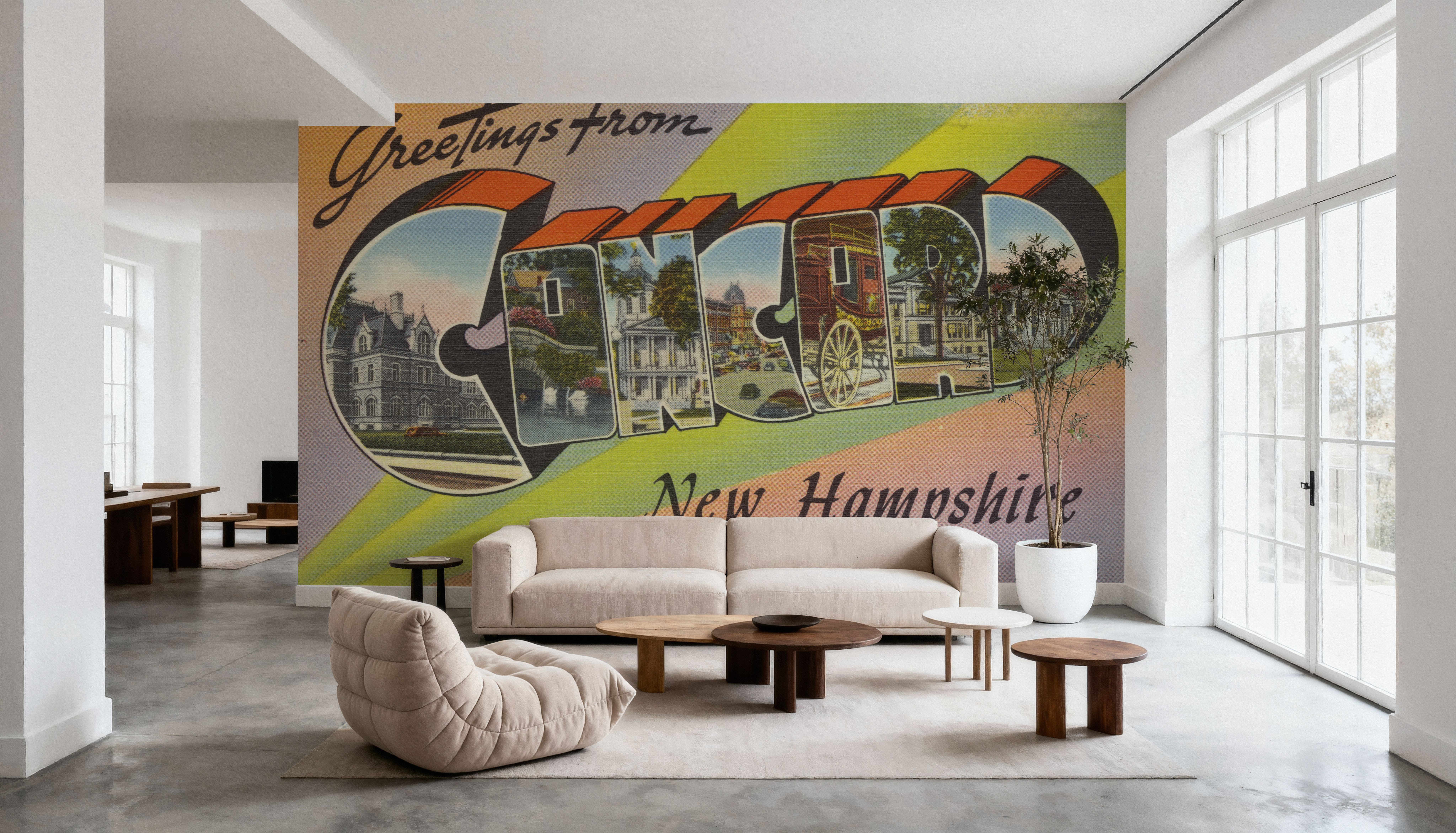 Greetings from Concord - Screenprint Postcard