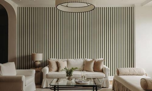 Ticking Awning Stripes, Liquorice