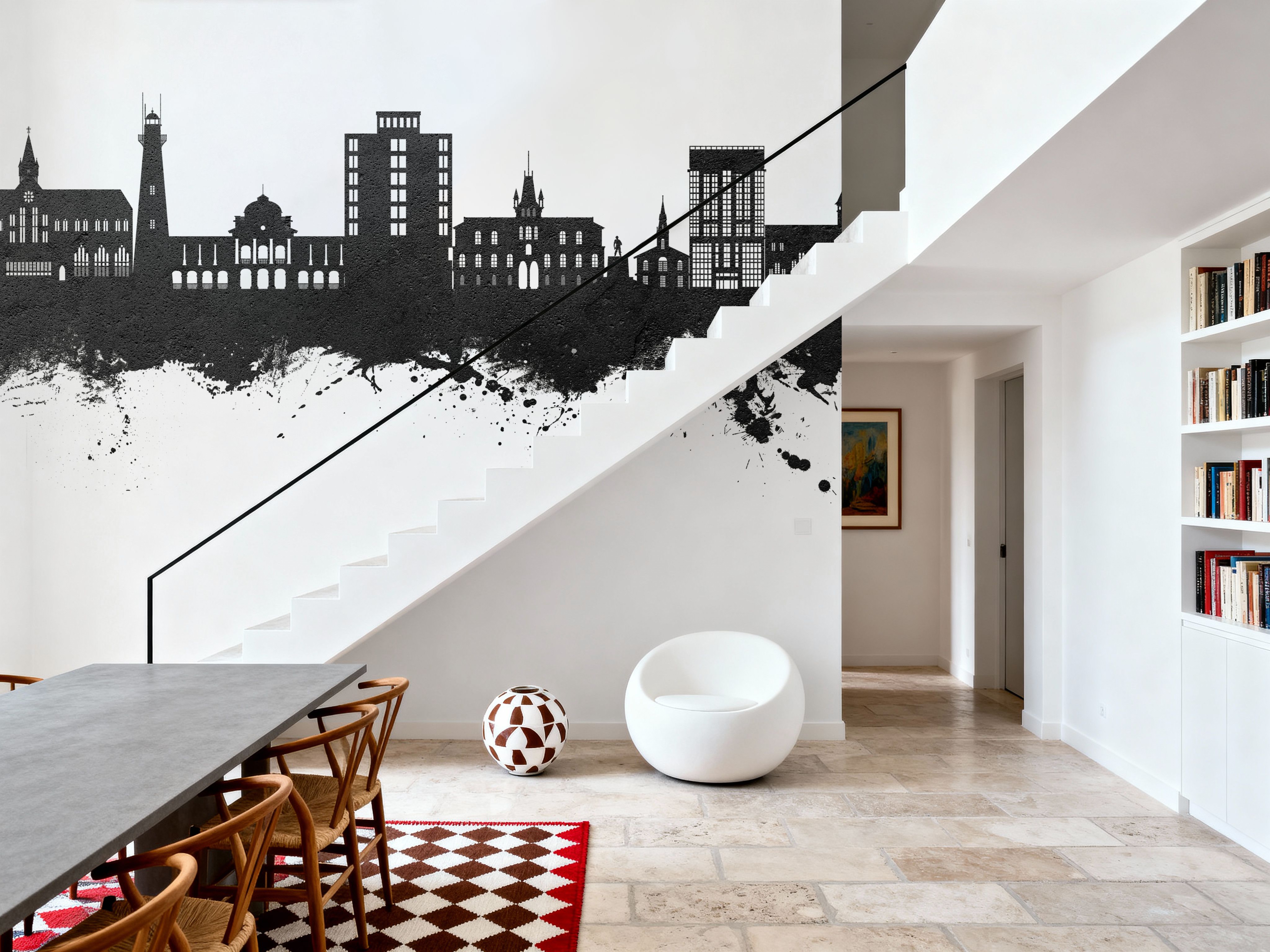 Georgetown Guyana Skyline Black & White