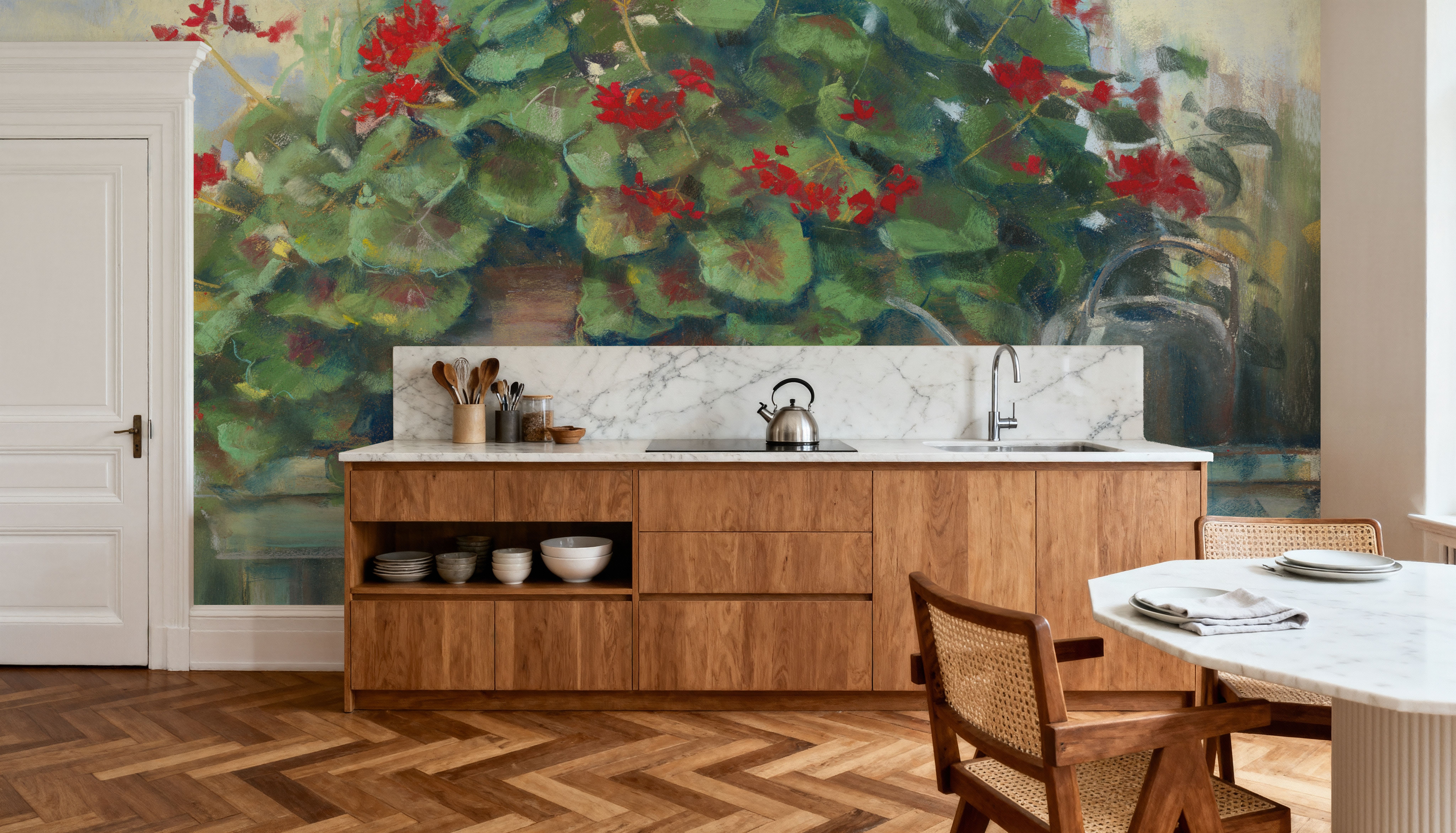 Geranium Bench, Papier peint