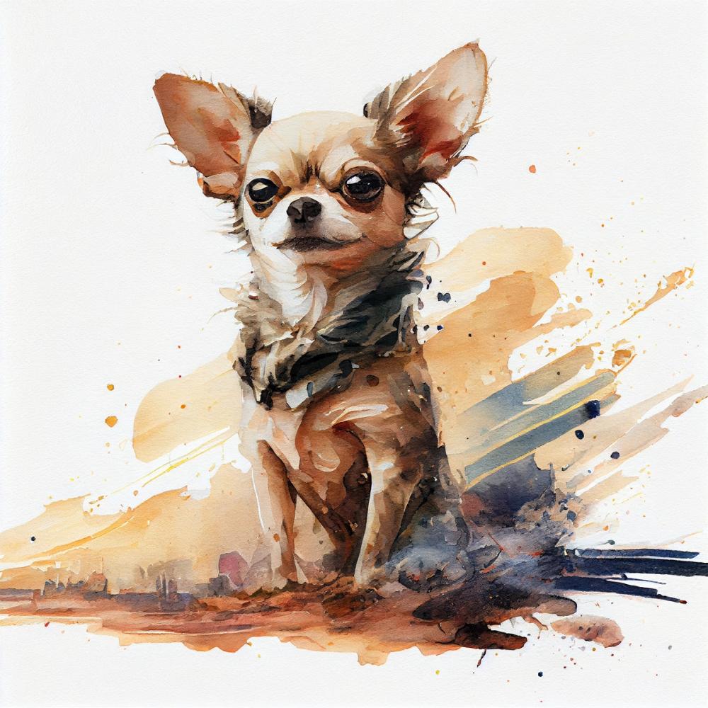 Watercolor Chihuahua
