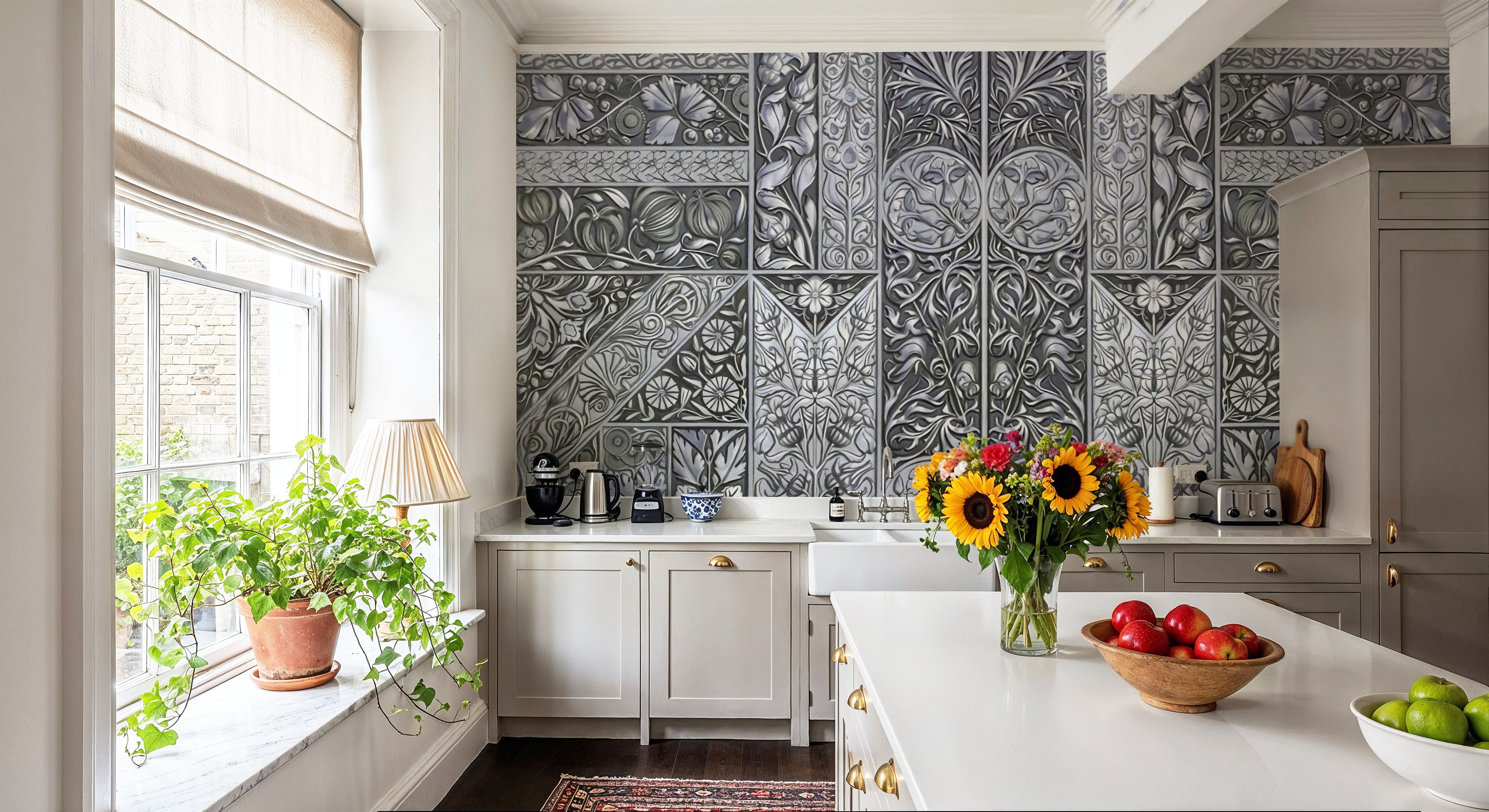 Flower Collection, Green & Blue