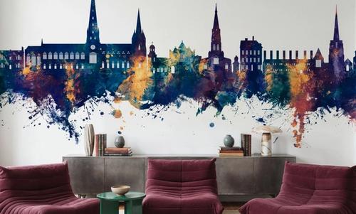 Lichfield England Skyline Blue & Bronze
