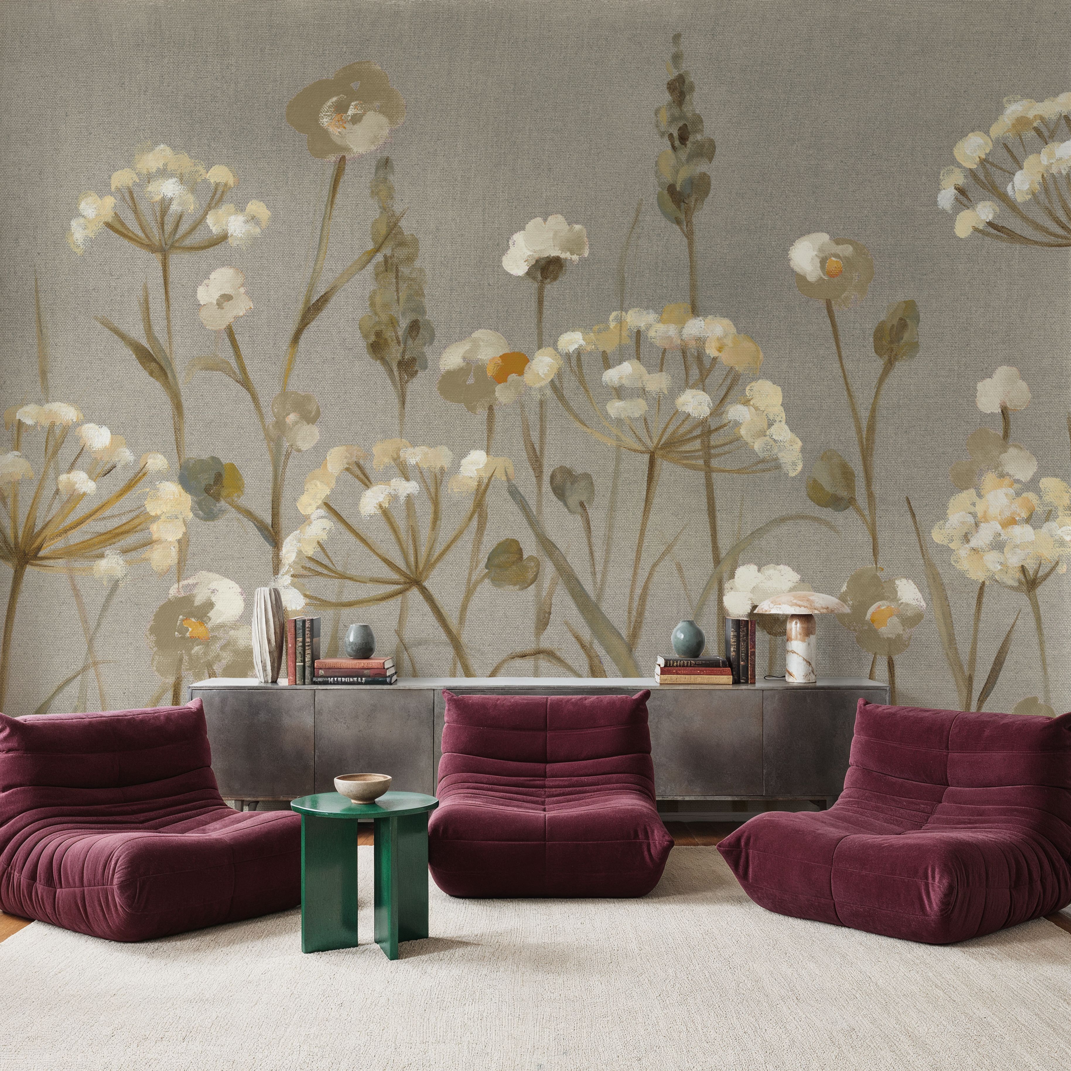 Delicate Garden Neutral Canvas