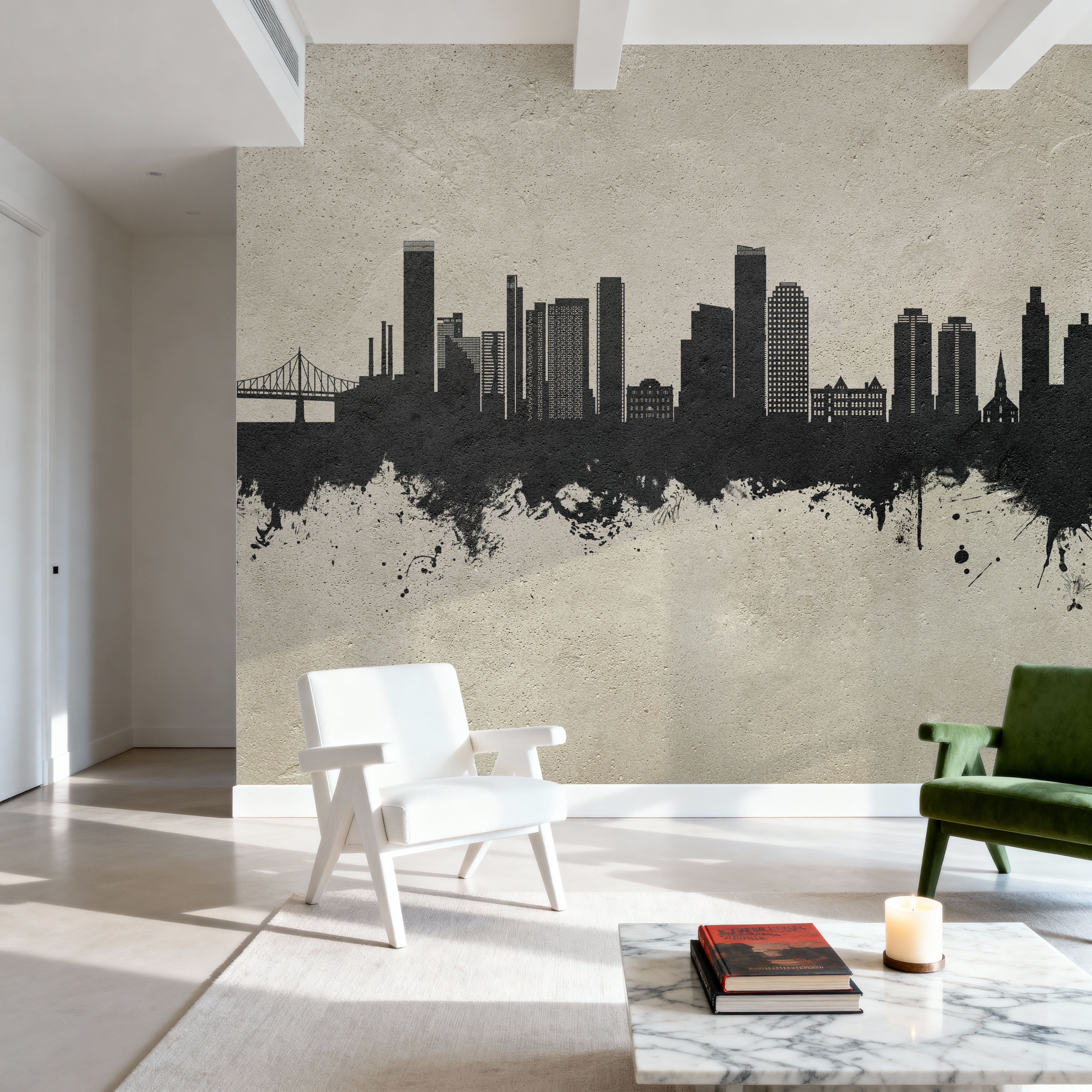 Queens New York Skyline Concrete